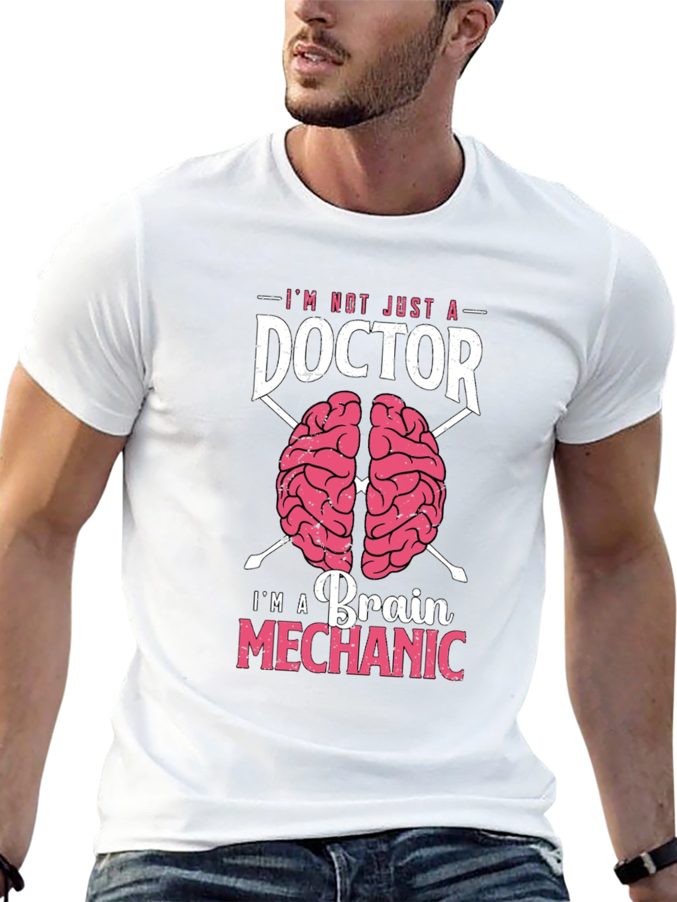 Brain Mechanic Doctor T-Shirt - Unique Neurosurgeon Gift