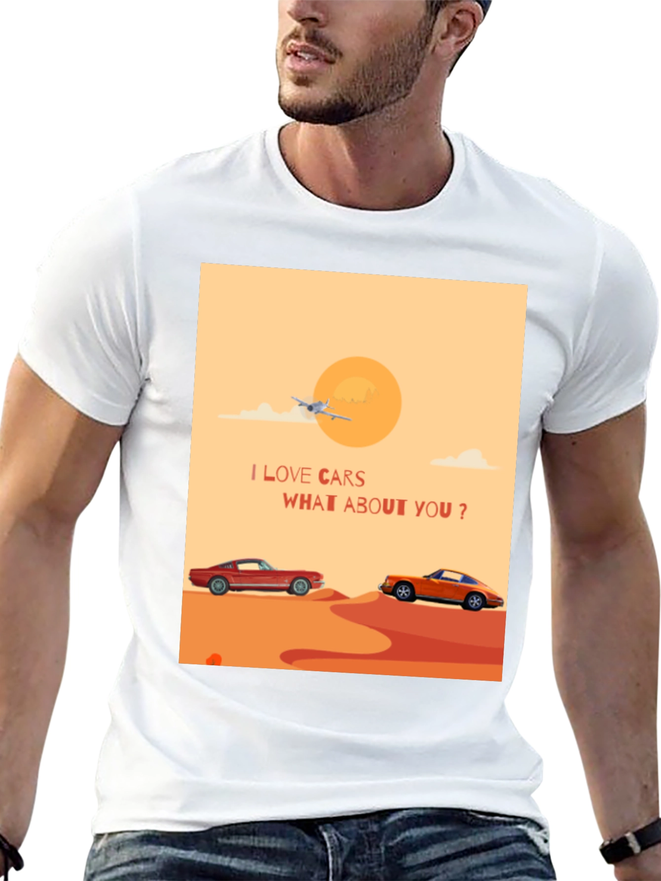I Love Cars Black T-Shirt