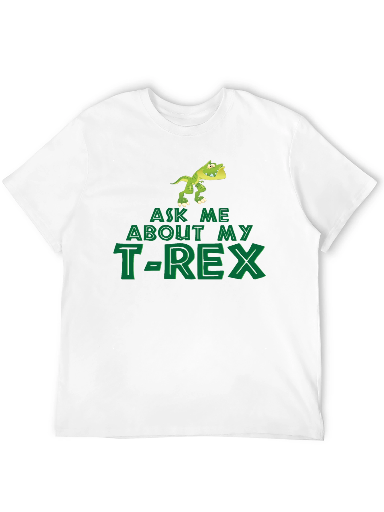 Ask Me About My T-Rex Black Cotton Tee