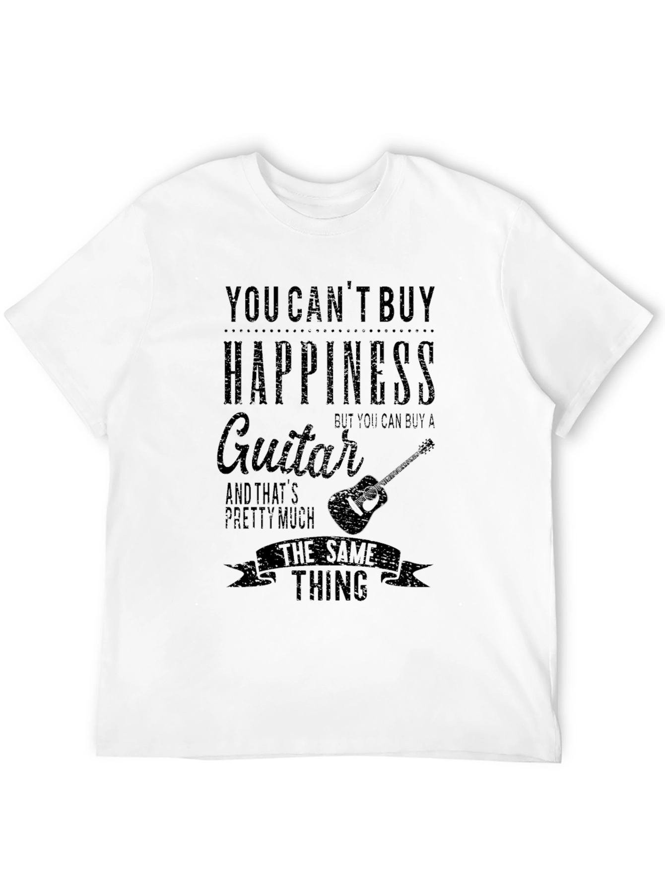 Guitar Happiness Graphic T-Shirt - Music Lover Tee