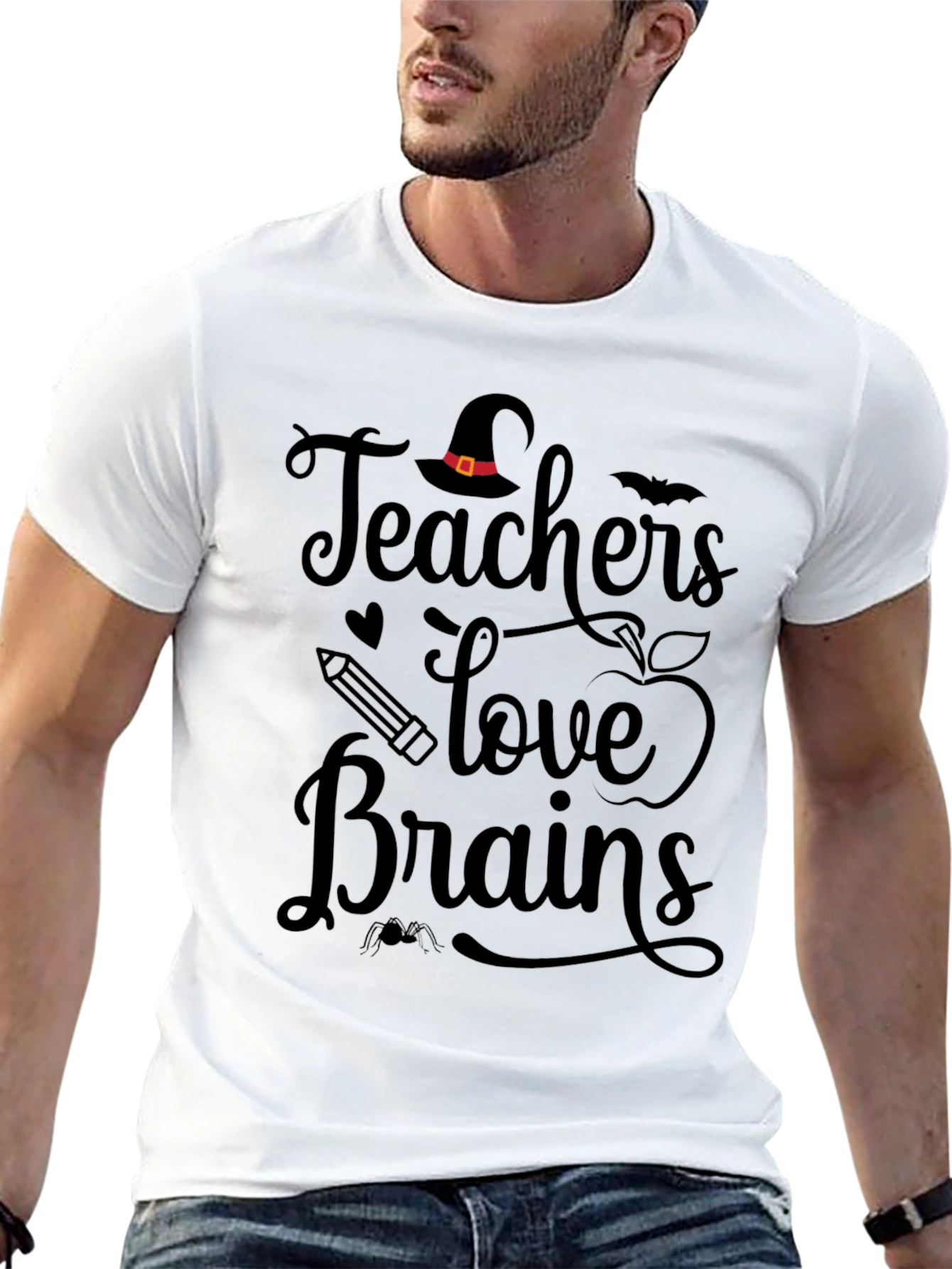 Teachers Love Brains Halloween T-Shirt