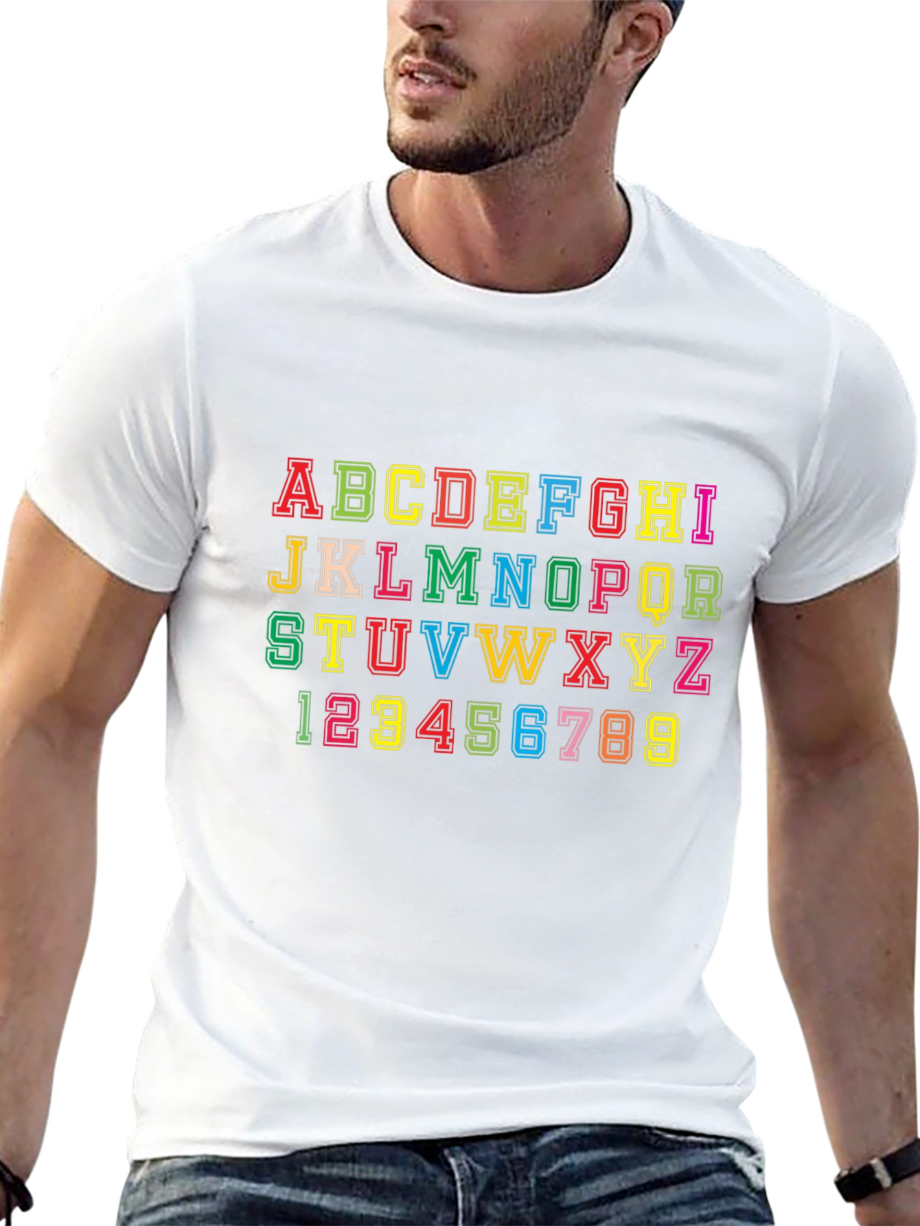 Alphabet & Numbers Graphic Tee - Fun Design!
