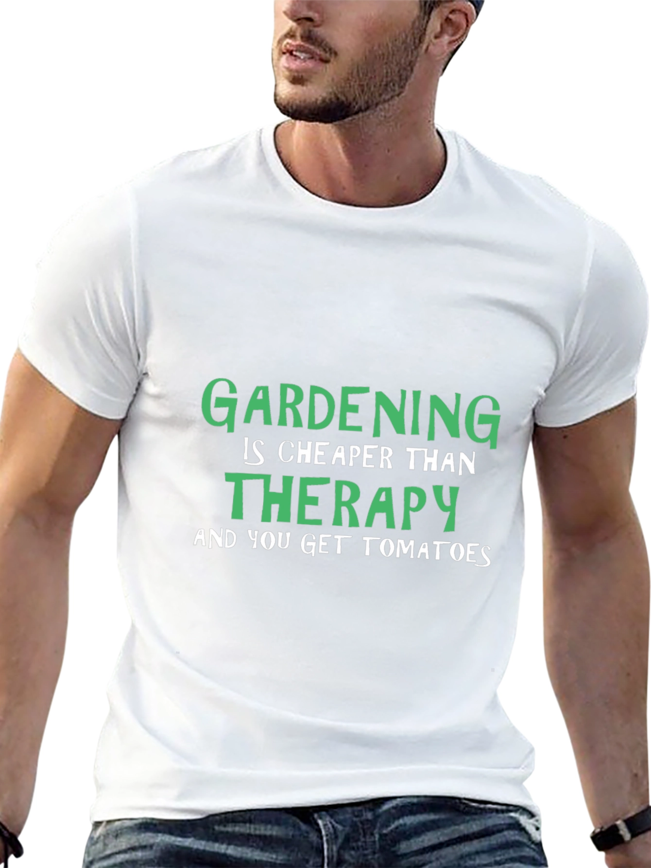 Gardening Therapy T-Shirt - Humor Tee