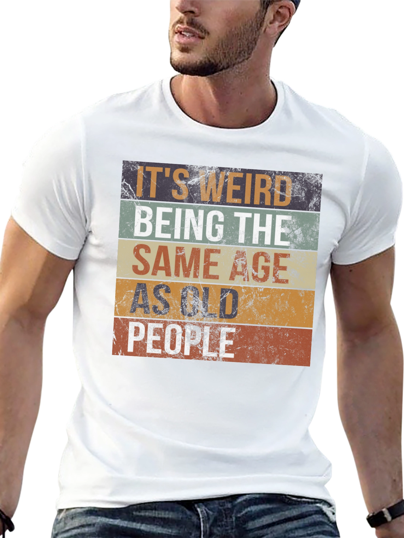 Funny Same Age as Old People Graphic T-Shirt