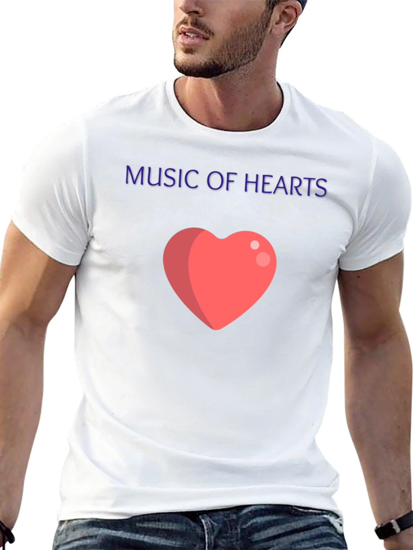 Music of Hearts Black Graphic Tee
