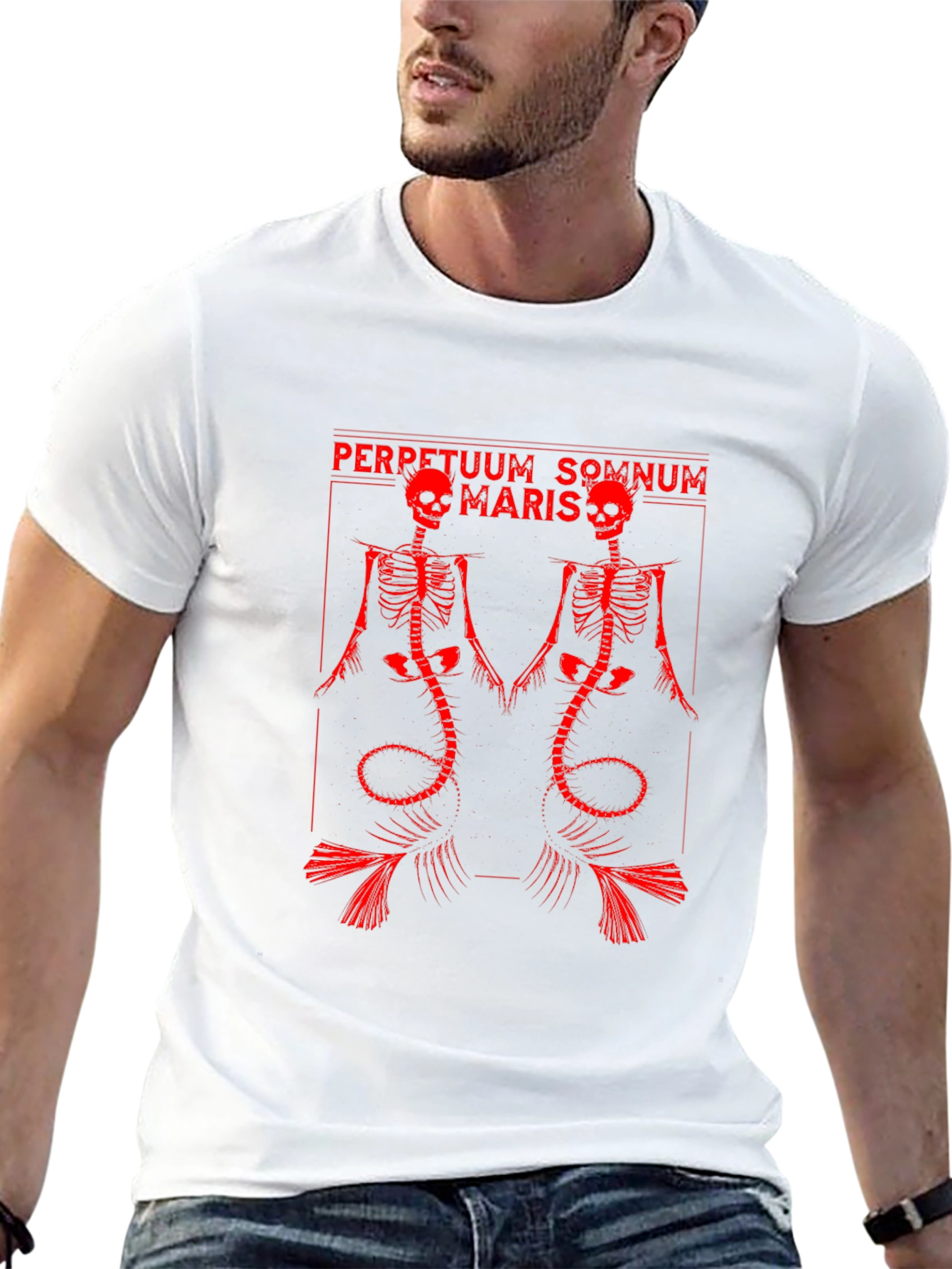 Perpetuum Somnum Maris Skeleton Graphic Tee
