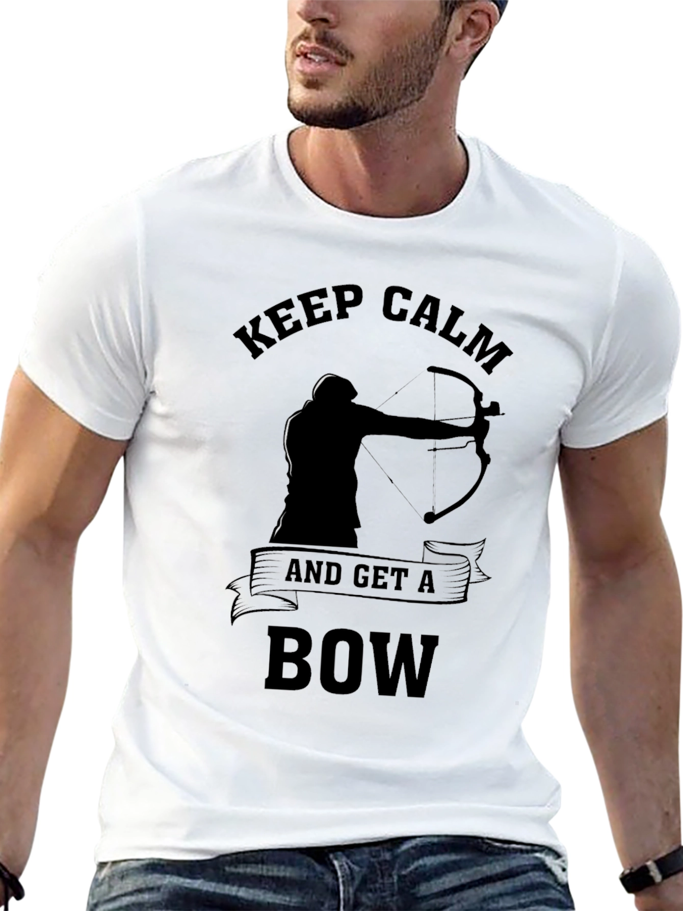 Keep Calm & Get a Bow T-Shirt Archery Design