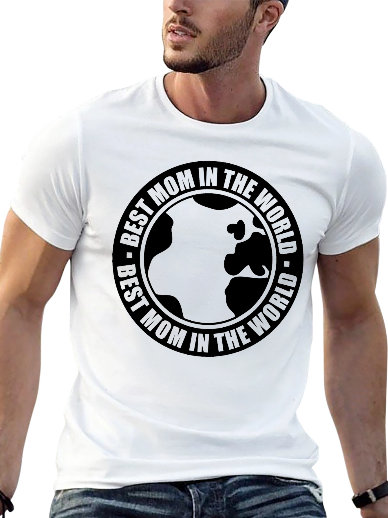 Best Mom in the World Black Graphic T-Shirt