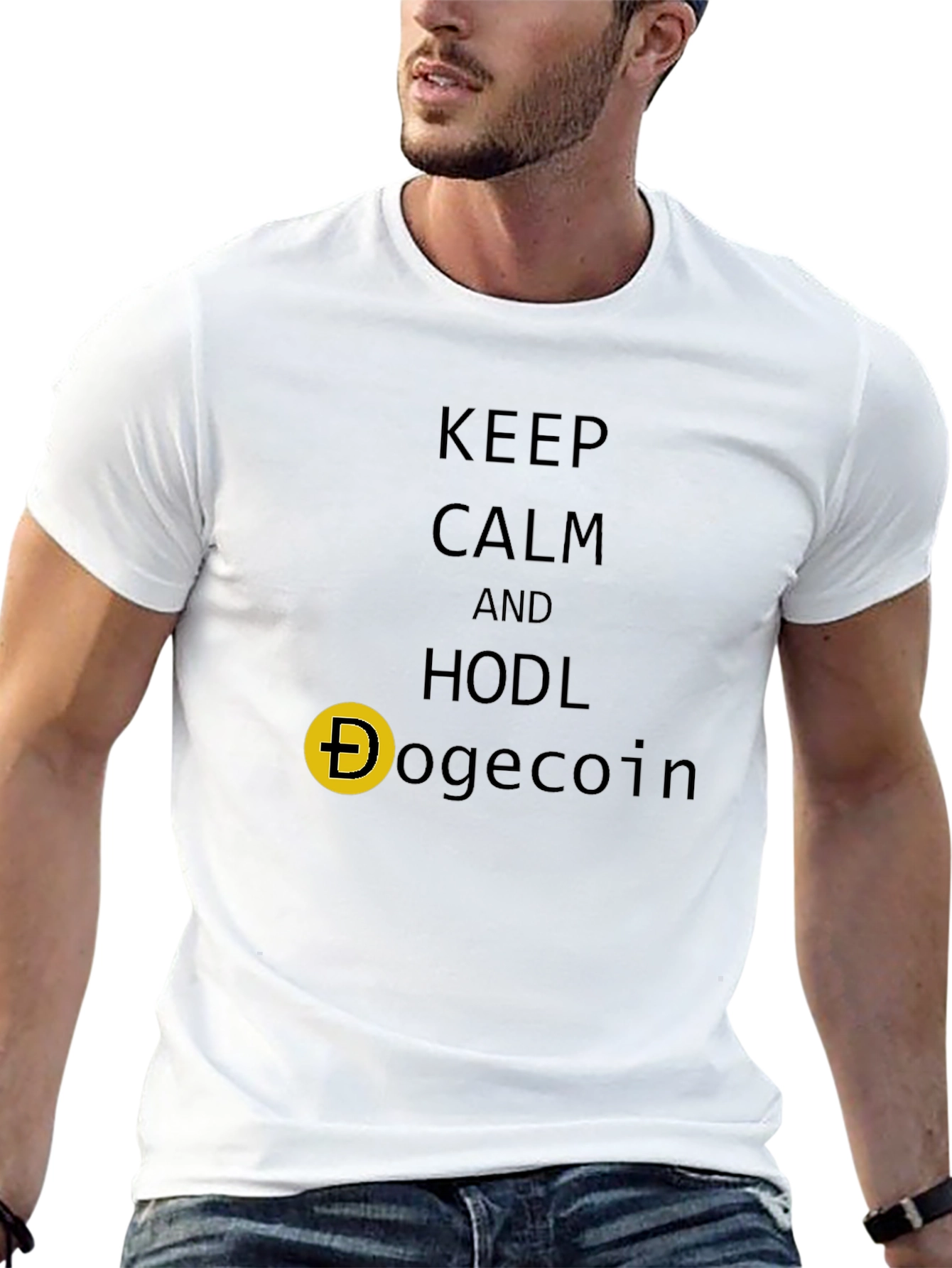 Keep Calm HODL Dogecoin Crypto T-Shirt