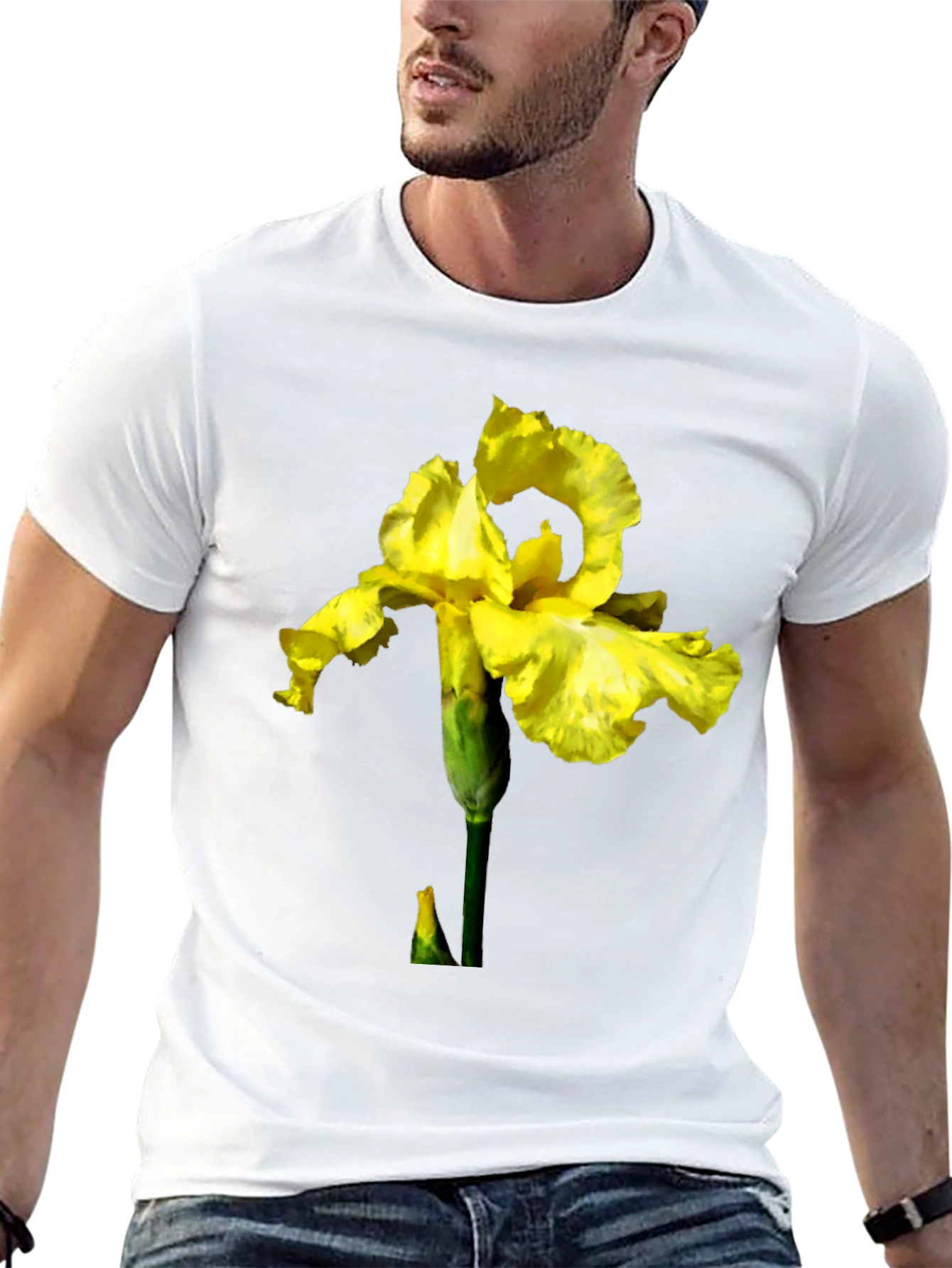 Yellow Iris Flower Graphic Tee