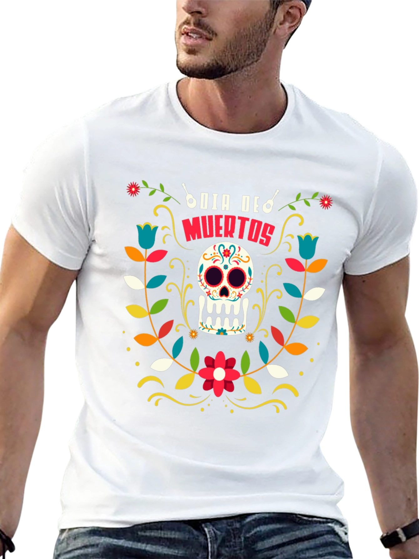 Day of the Dead Sugar Skull Graphic T-Shirt