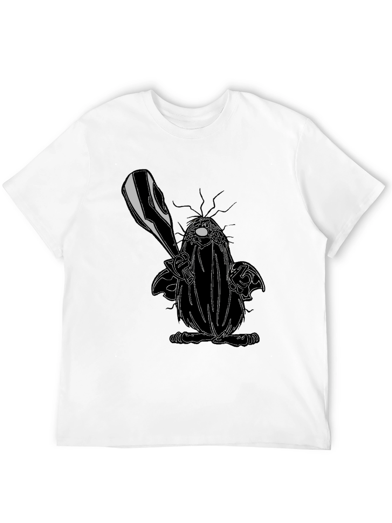 Cartoon Character Graphic Black T-Shirt
