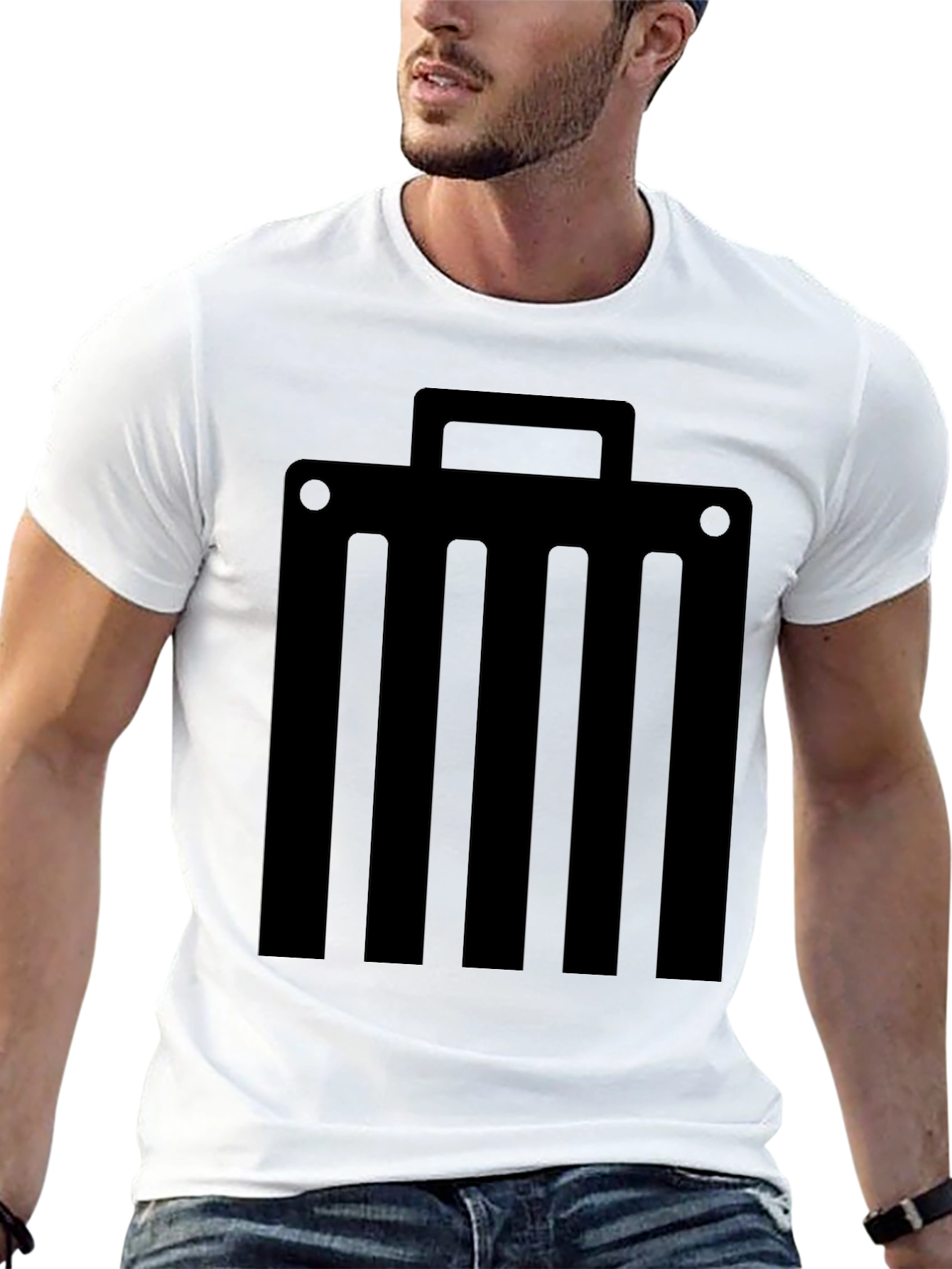 Abstract Briefcase Graphic T-Shirt