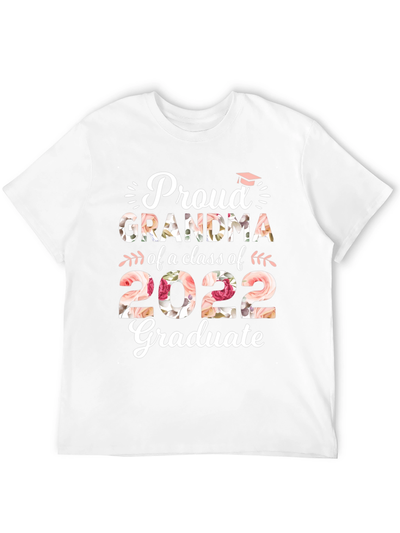 Proud Grandma Class of 2022 Graduate Floral T-Shirt