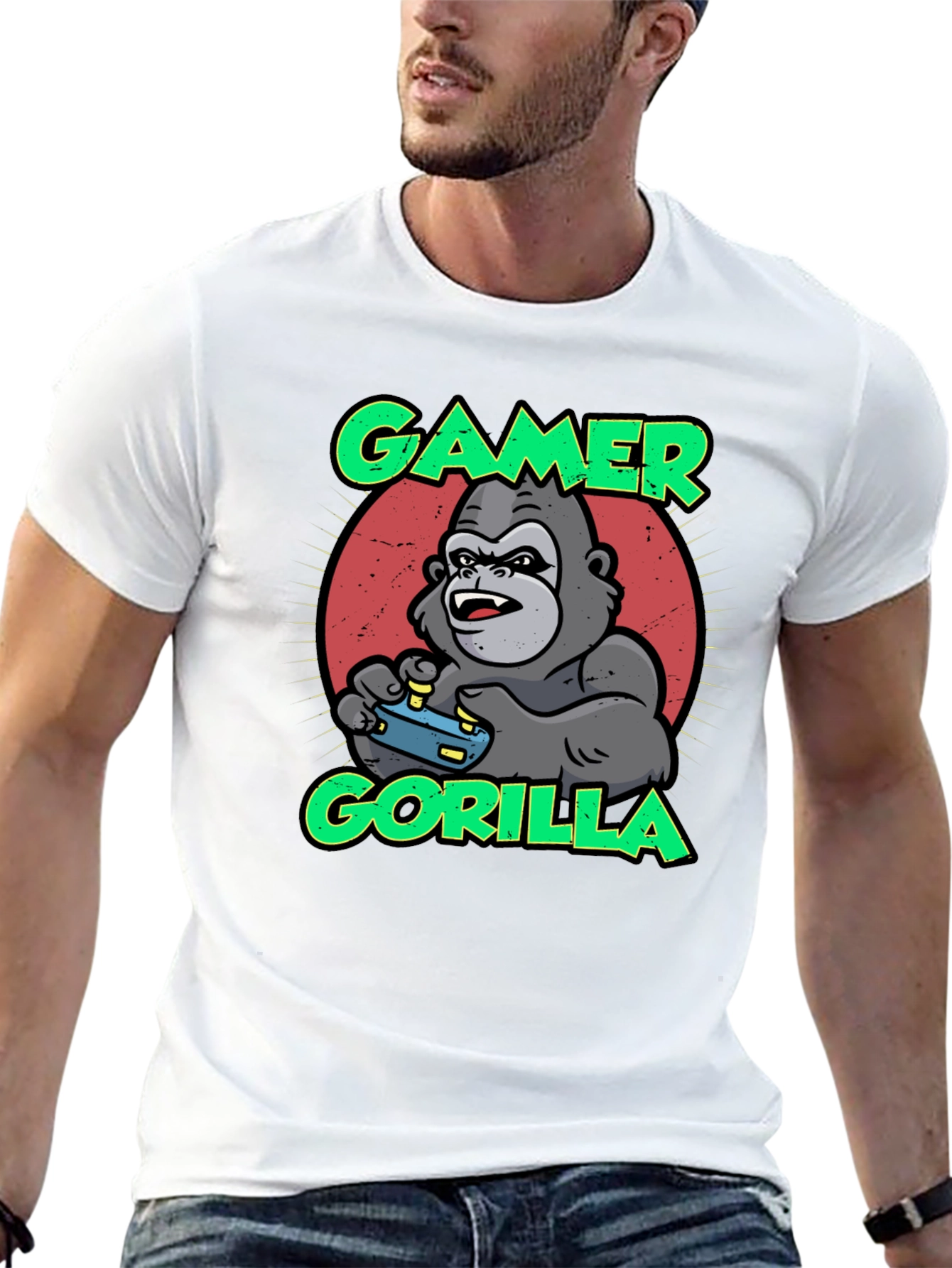 Gamer Gorilla T-Shirt - Funny Gaming Apparel