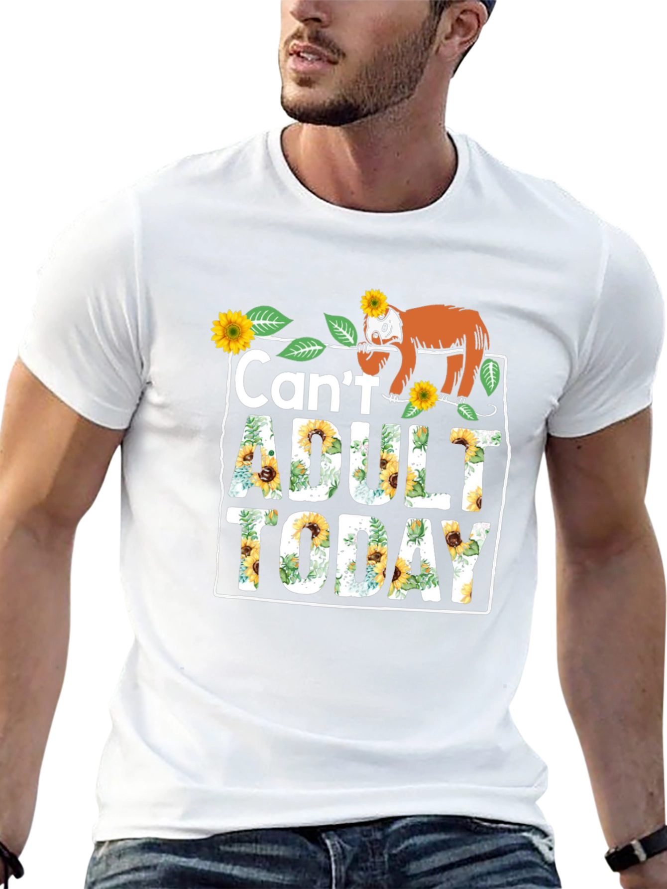 Cant Adult Today Sloth Graphic Tee