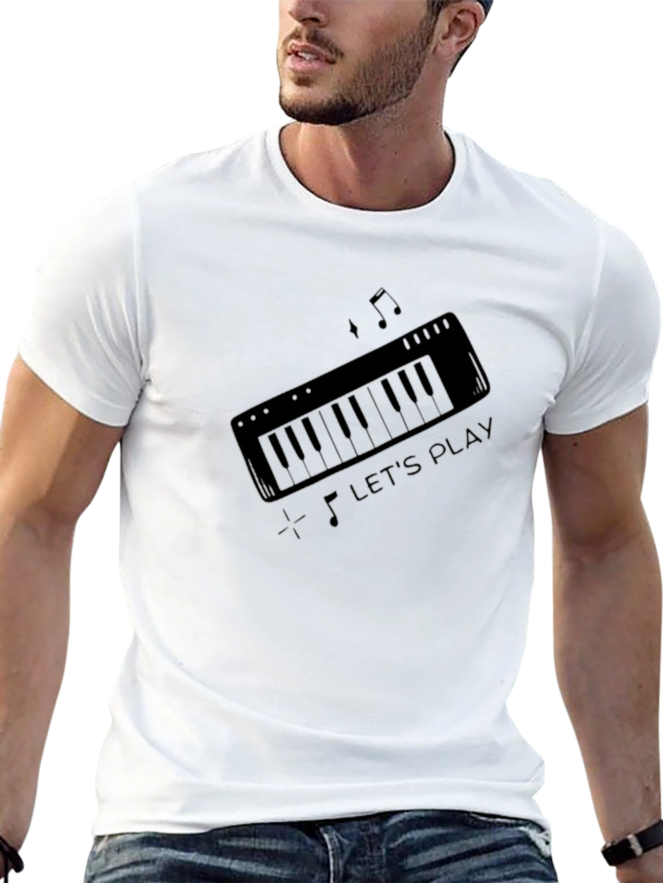 Lets Play Keyboard Graphic T-Shirt