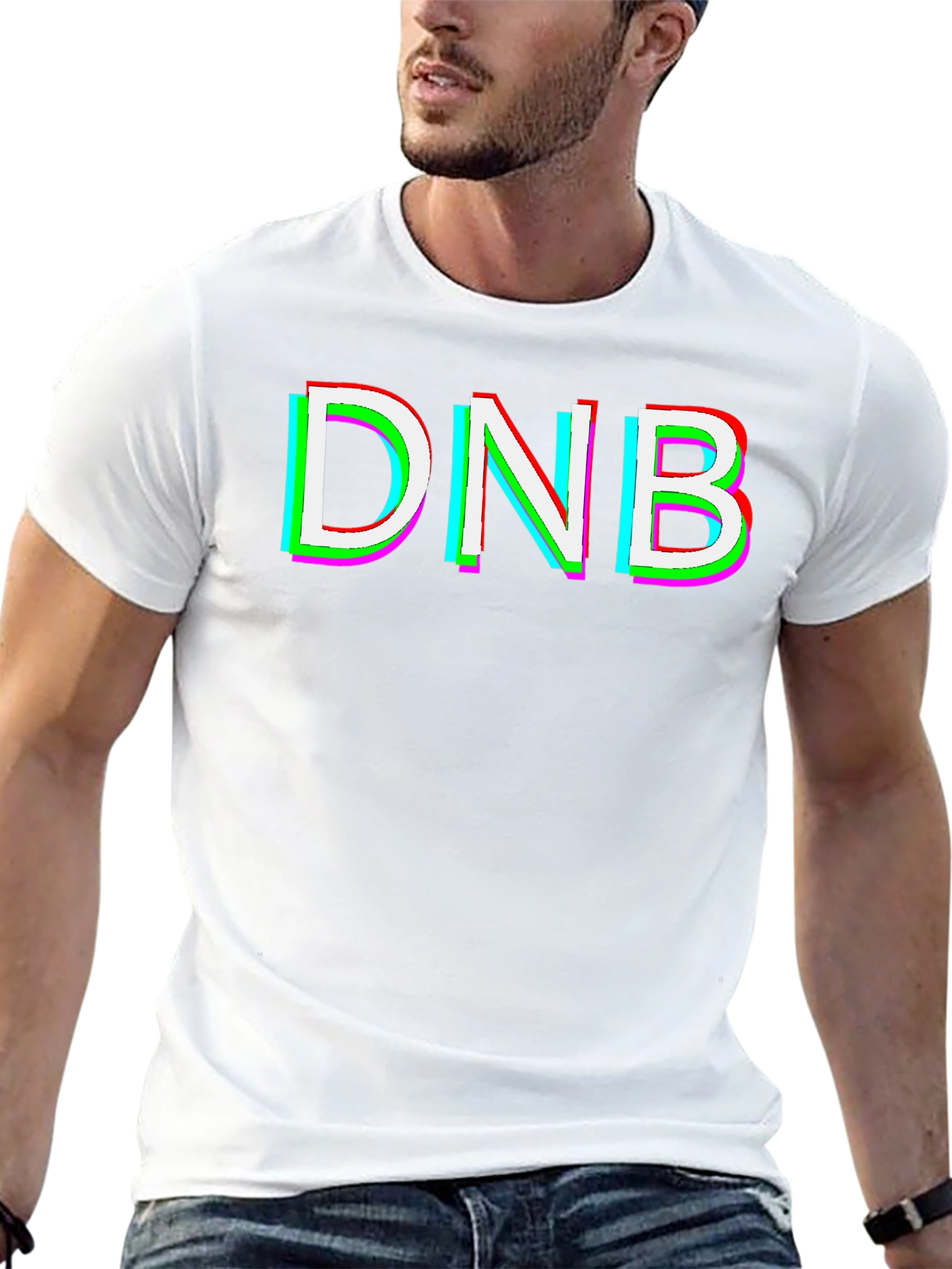 DNB Glitch Graphic T-Shirt - Black