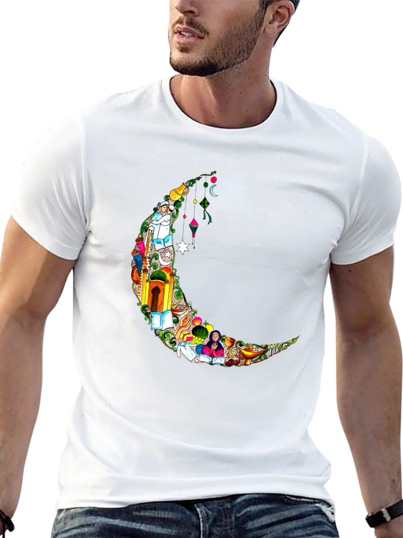 Crescent Moon Graphic Tee - Ramadan Style