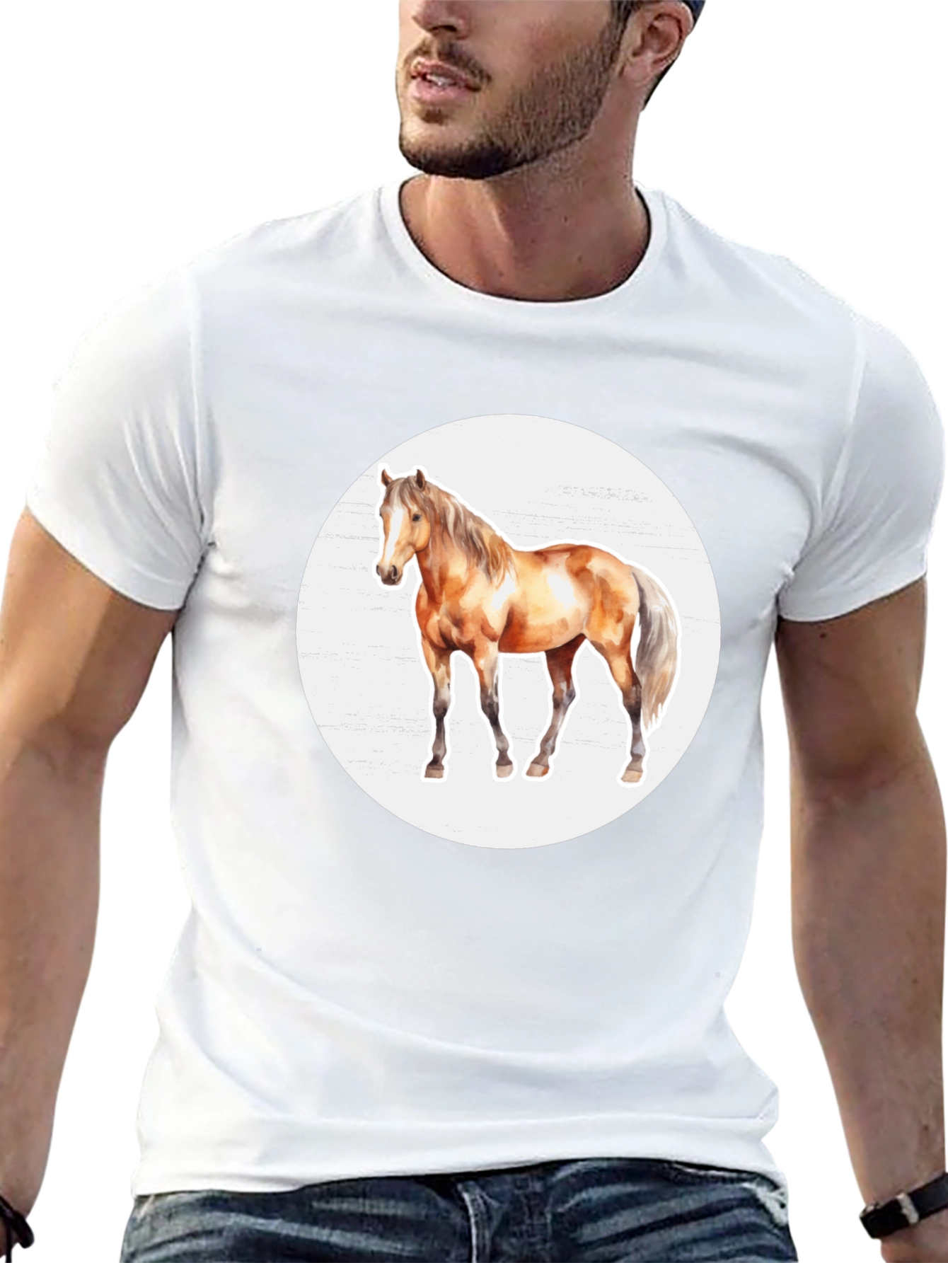 Horse Graphic Tee - Mens Black T-Shirt