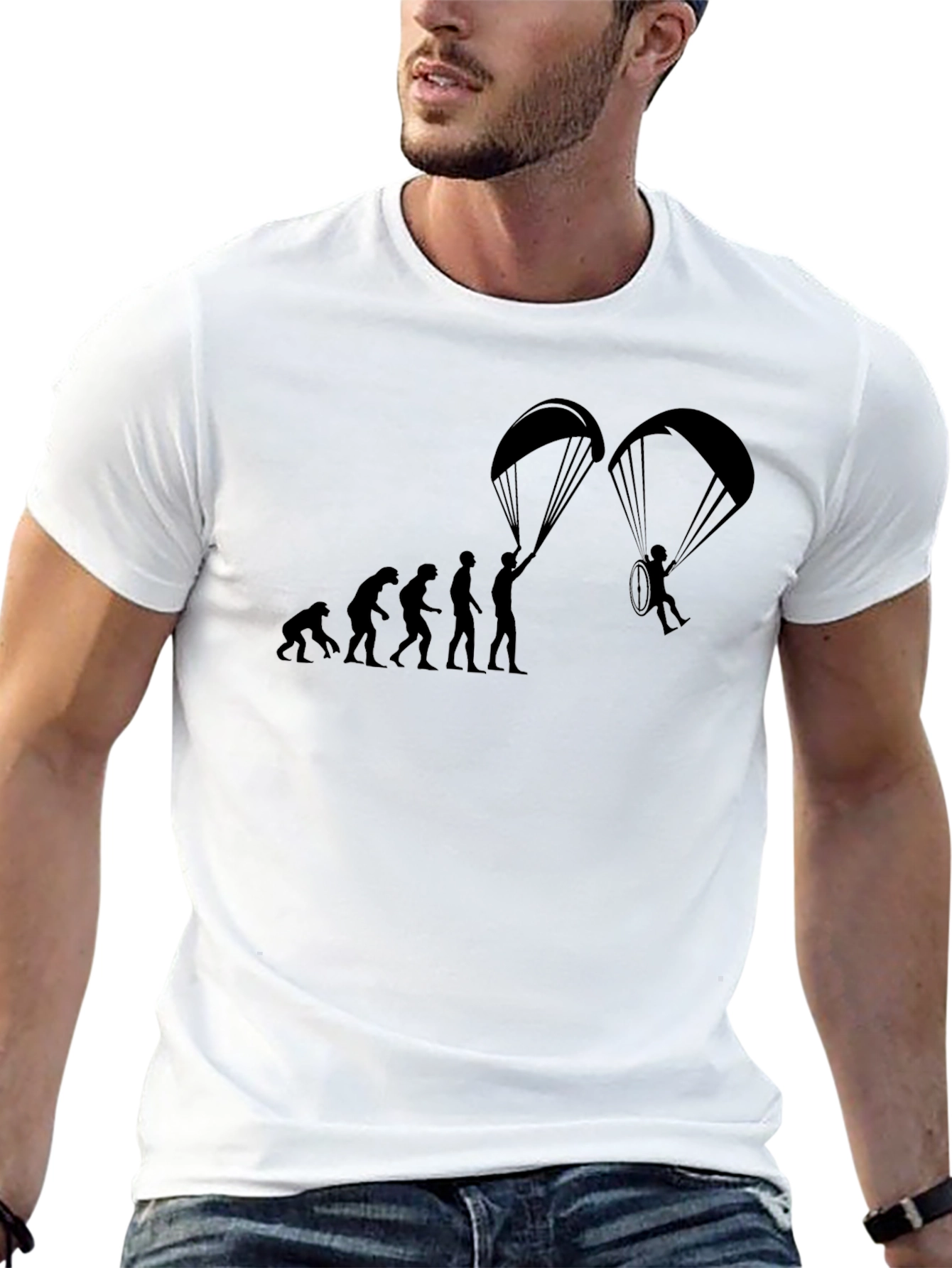 Paragliding Evolution Black T-Shirt