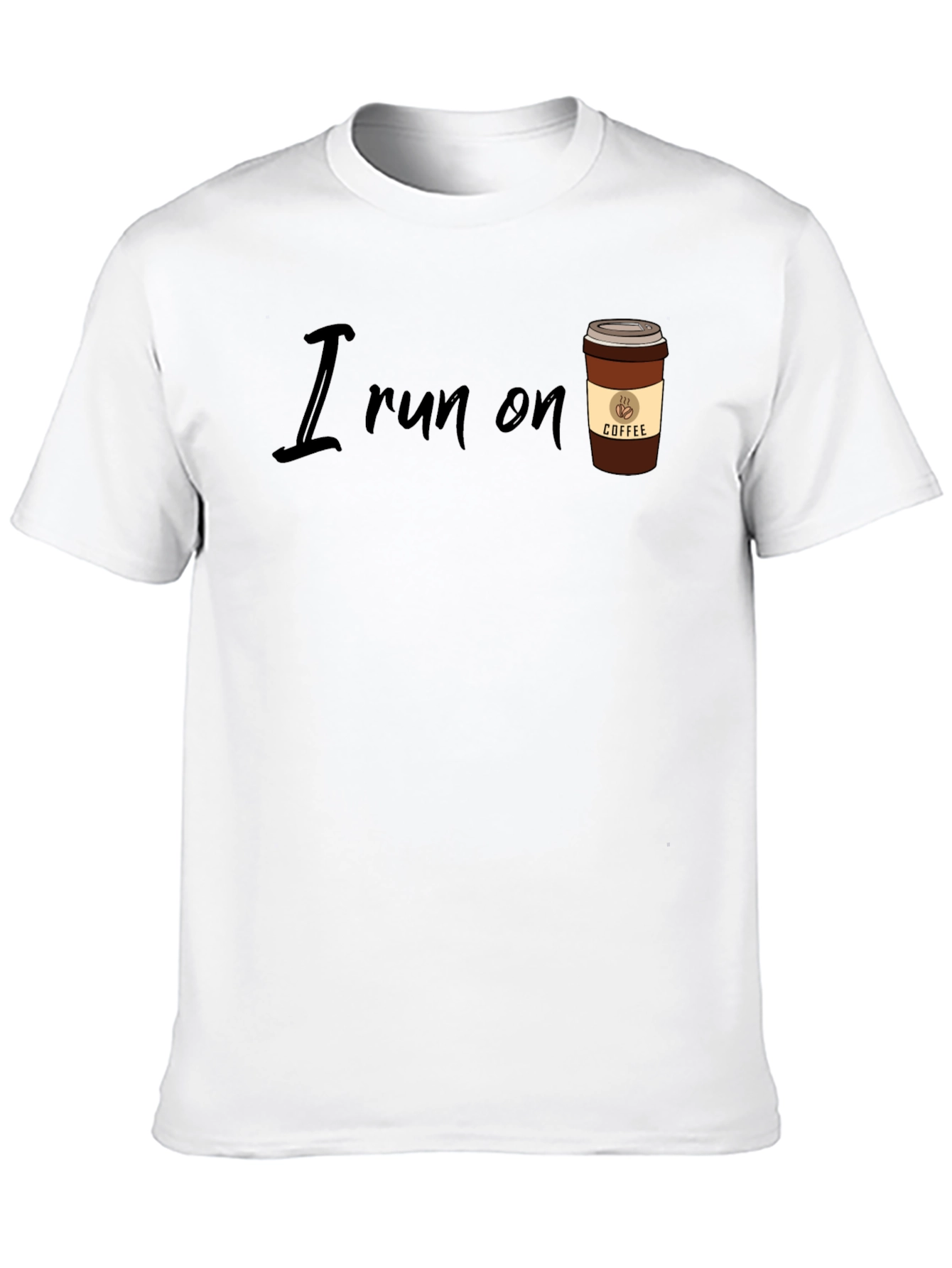 I Run On Coffee T-Shirt - Black