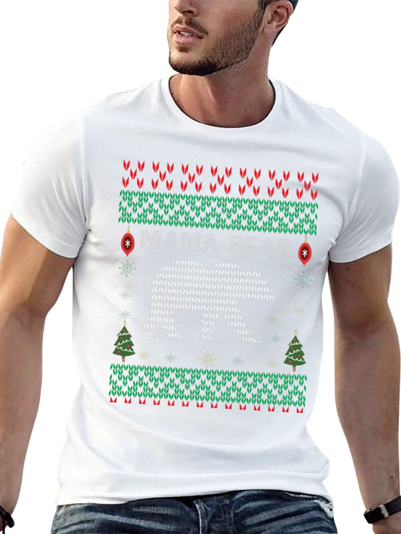 Mama Bear Ugly Christmas Sweater T-Shirt