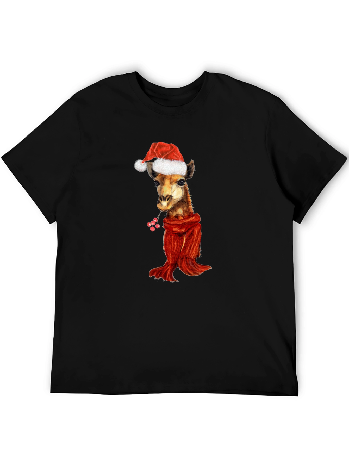Festive Giraffe Christmas T-Shirt
