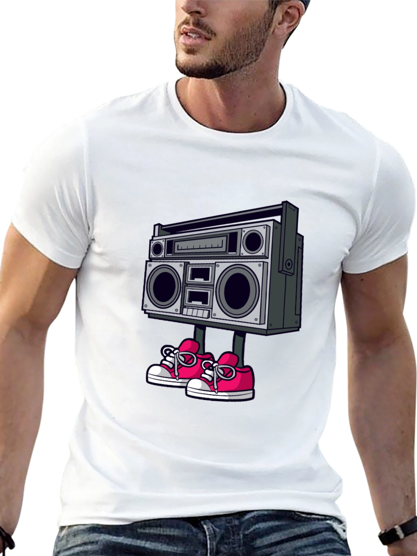 Boombox Walker Graphic Tee - Retro Style!