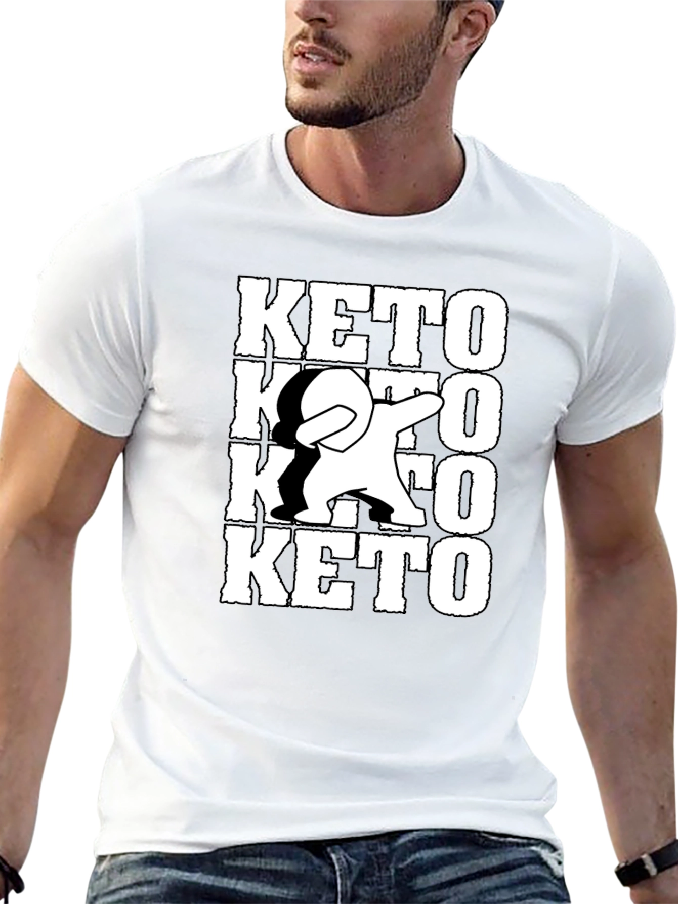 Keto Dab Black T-Shirt - Trendy Graphic Tee
