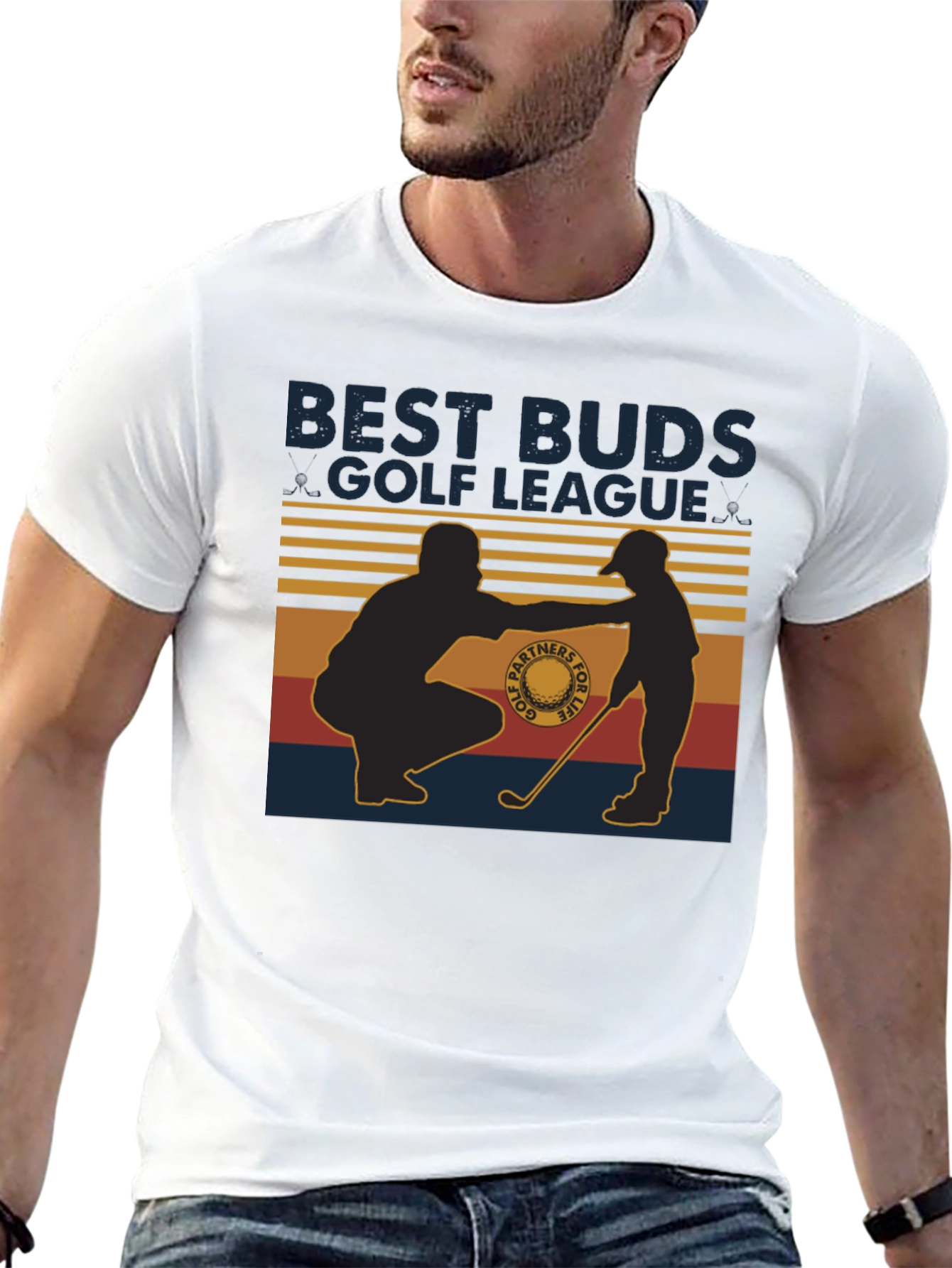 Best Buds Golf League T-Shirt Father Son Golf Tee
