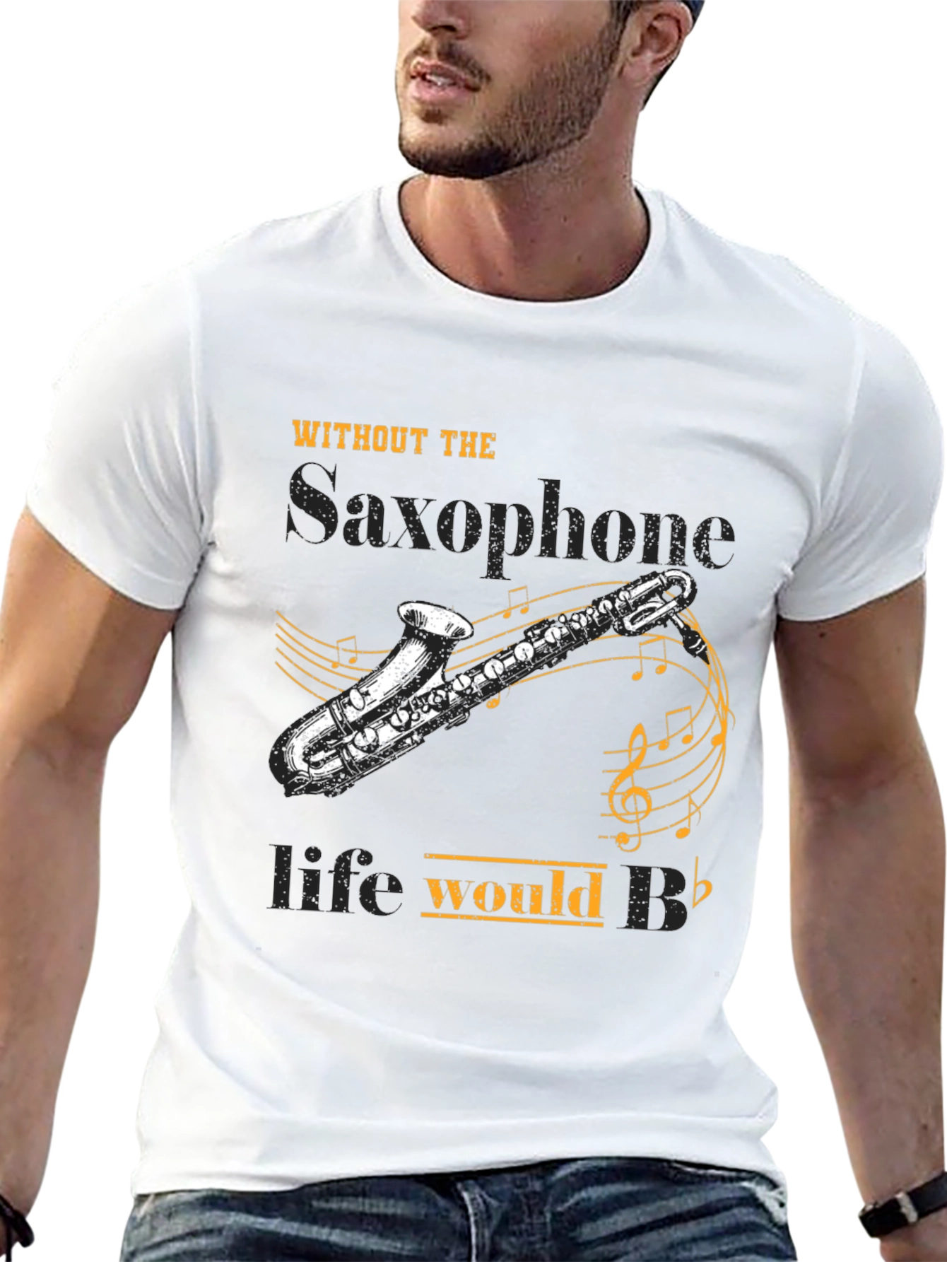 Saxophone Lover T-Shirt: Life Would B Flat!