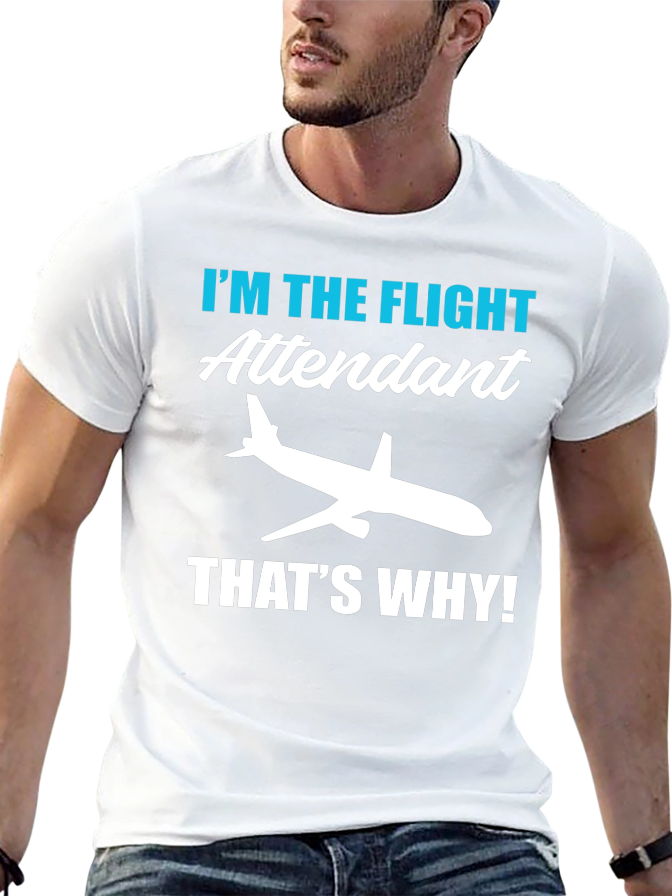 Flight Attendant Tee - Airplane Graphic