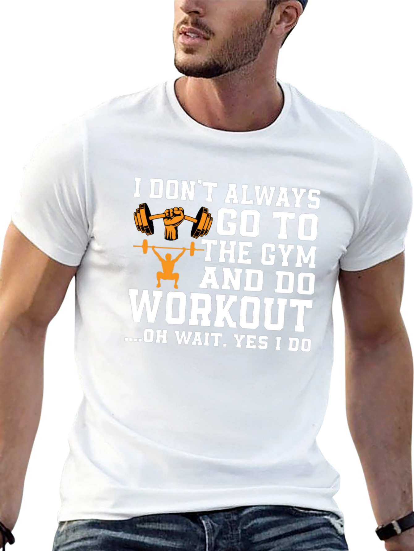 Gym Workout Graphic T-Shirt - Black