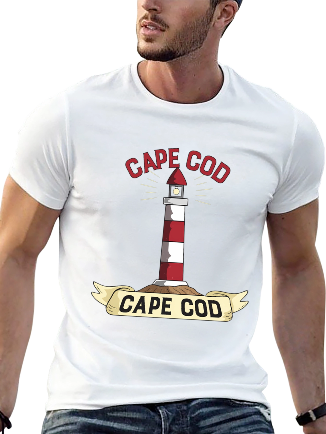 Cape Cod Lighthouse Graphic T-Shirt