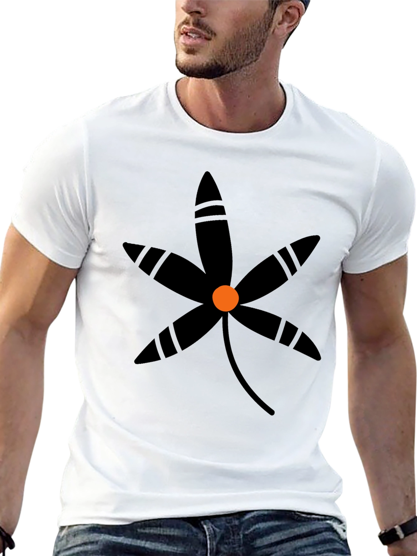 Black Floral Graphic T-Shirt - Stylish Casual Wear