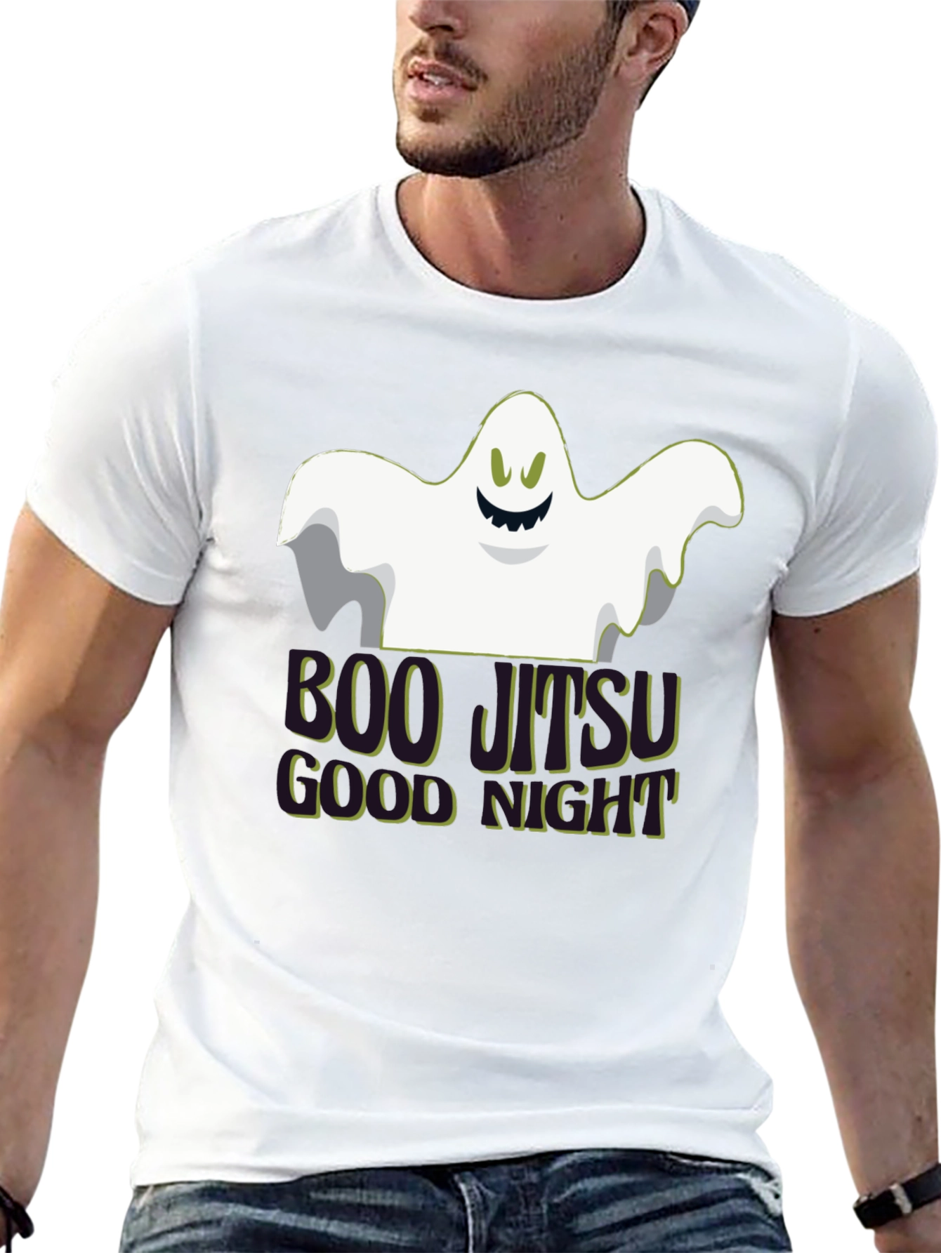 Boo Jitsu Halloween T-Shirt - Funny Ghost Design