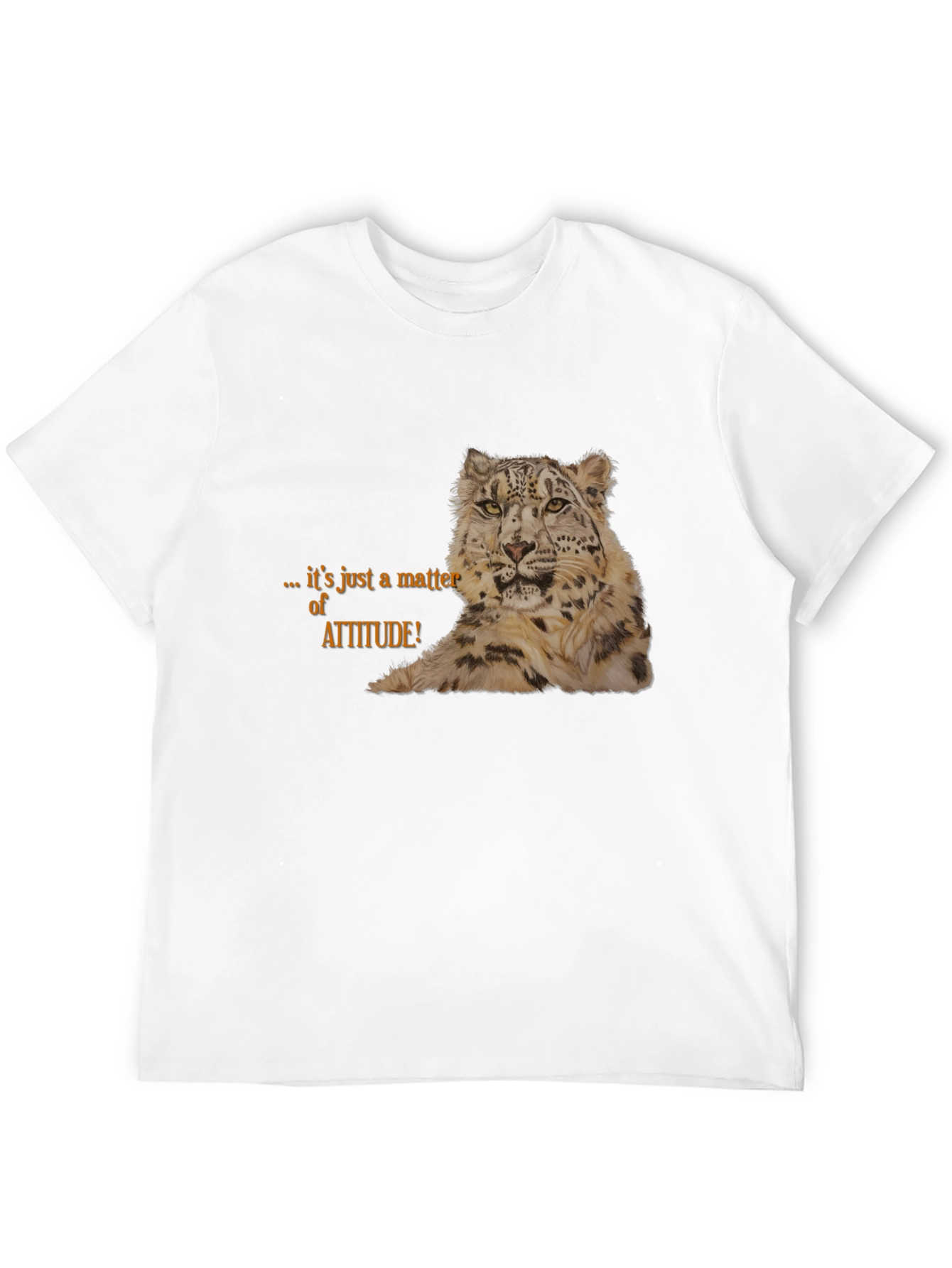Attitude Snow Leopard Graphic Tee