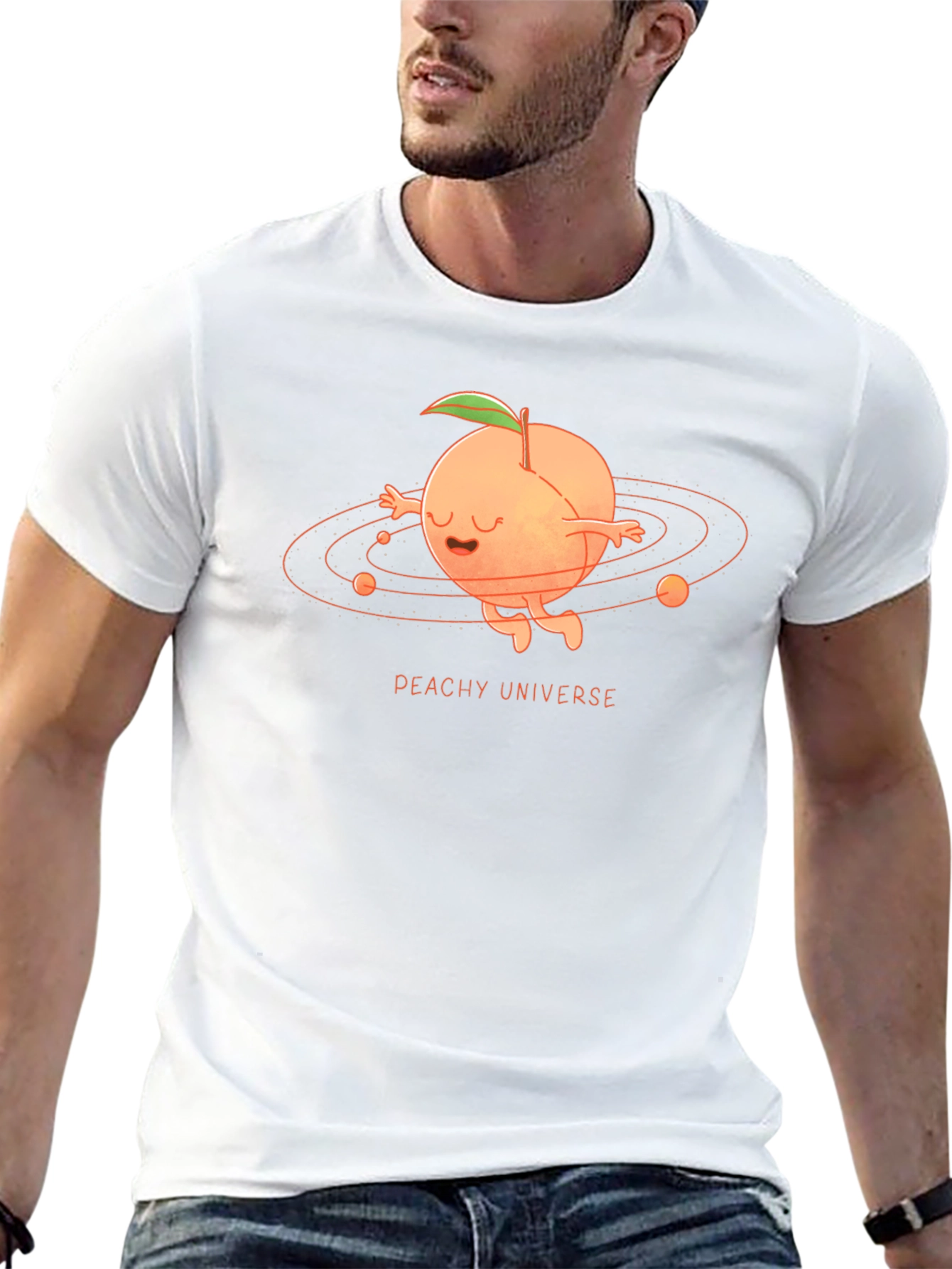 Peachy Universe Graphic Tee - Black