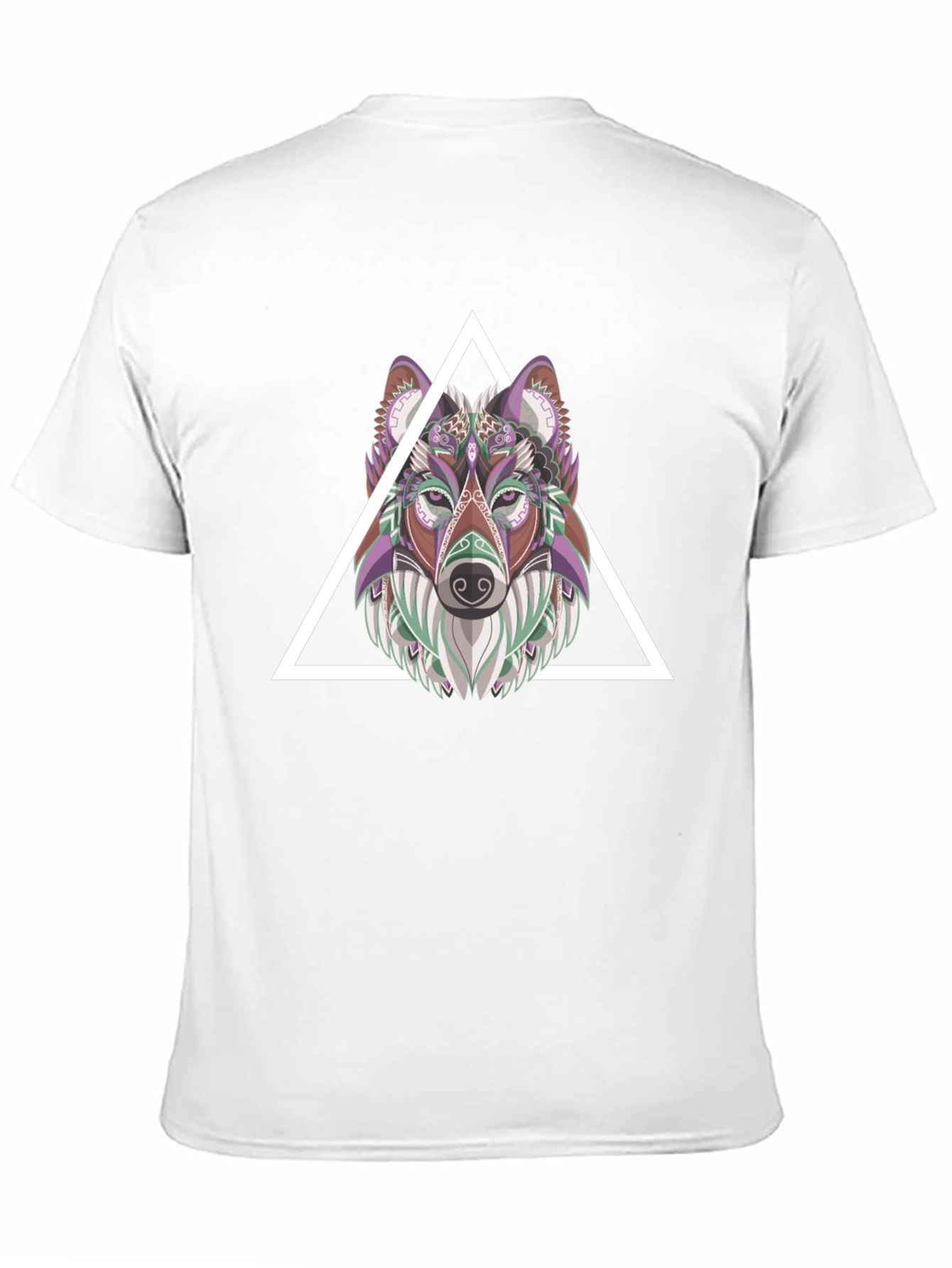 Geometric Wolf T-Shirt - Modern Graphic Tee