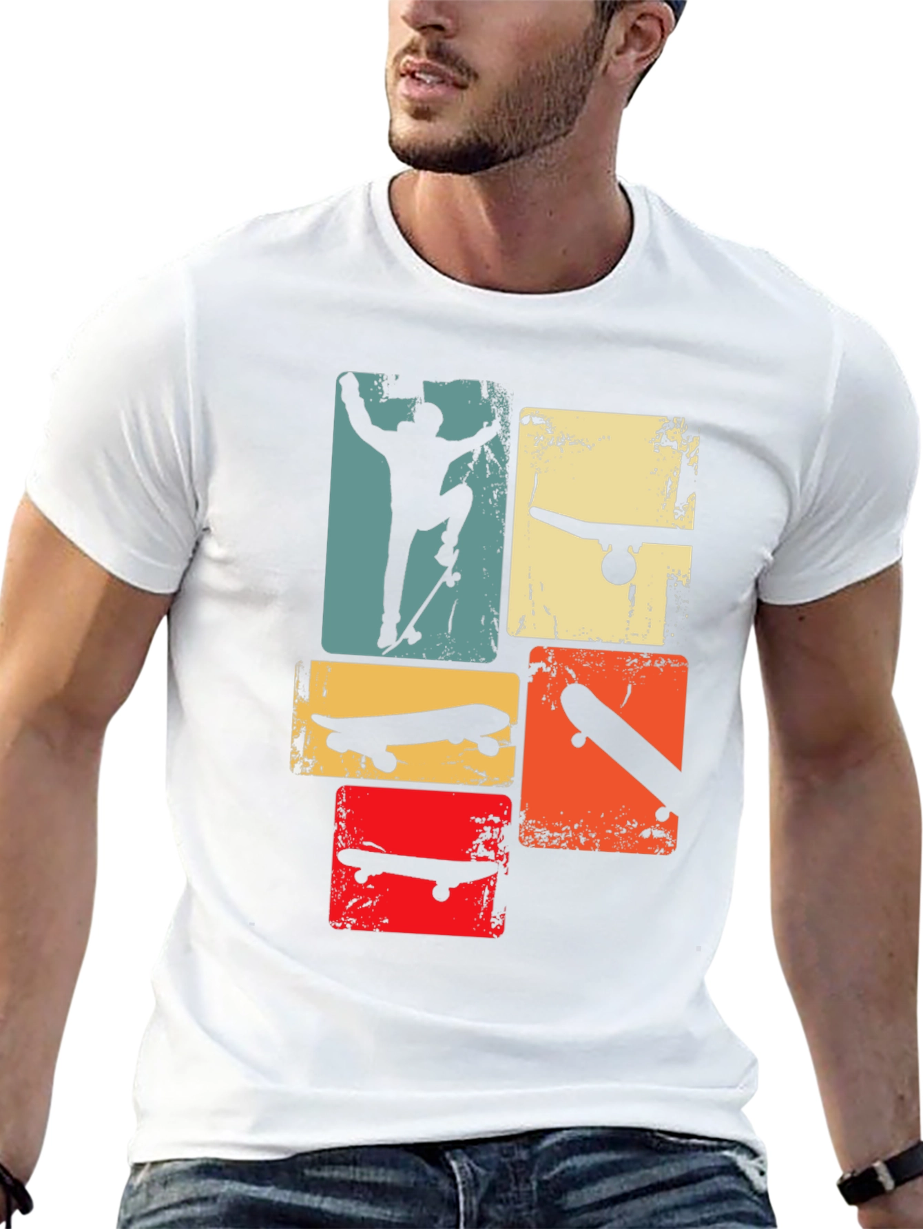Retro Skateboard Graphic Tee