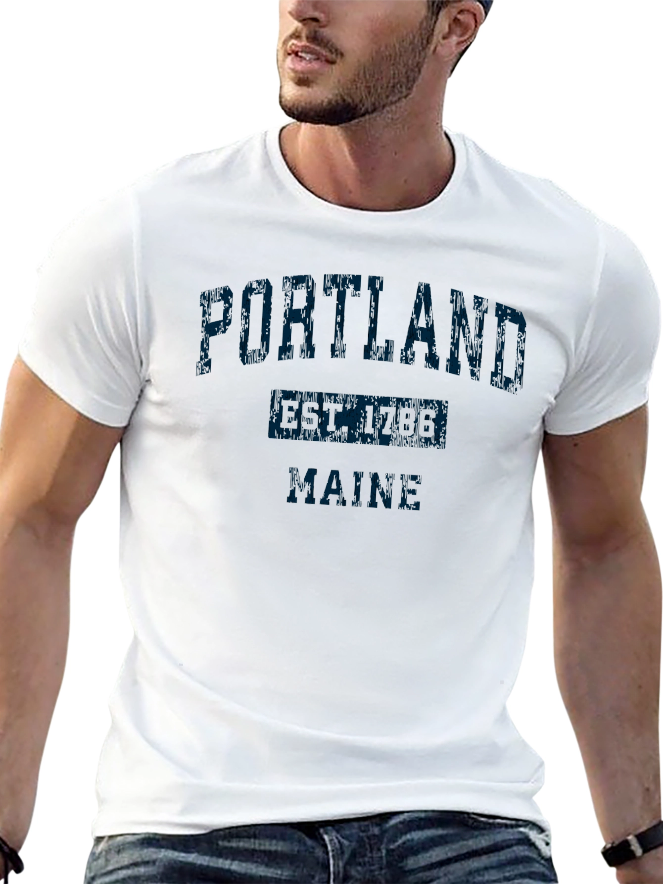 Portland Maine Est 1786 Graphic T-Shirt