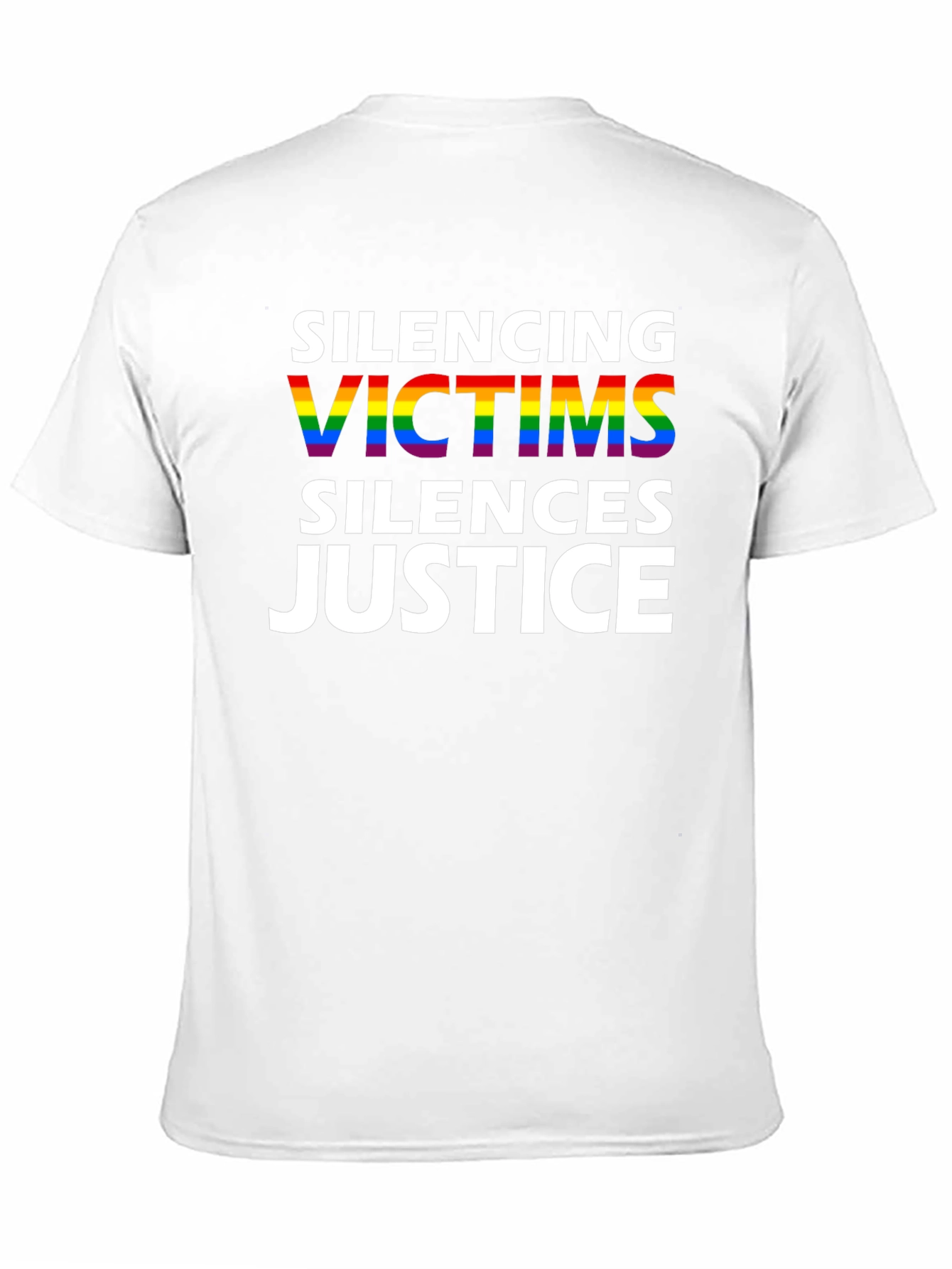 Silencing Victims Silences Justice Pride T-Shirt