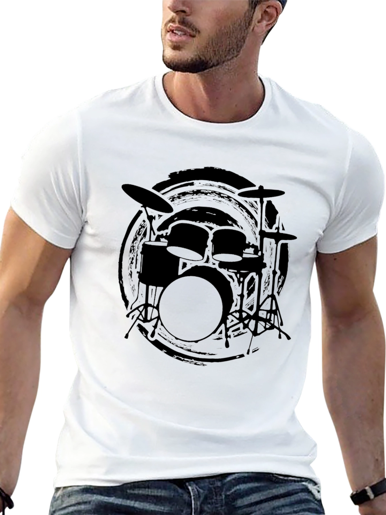 Black Drum Kit Graphic Tee