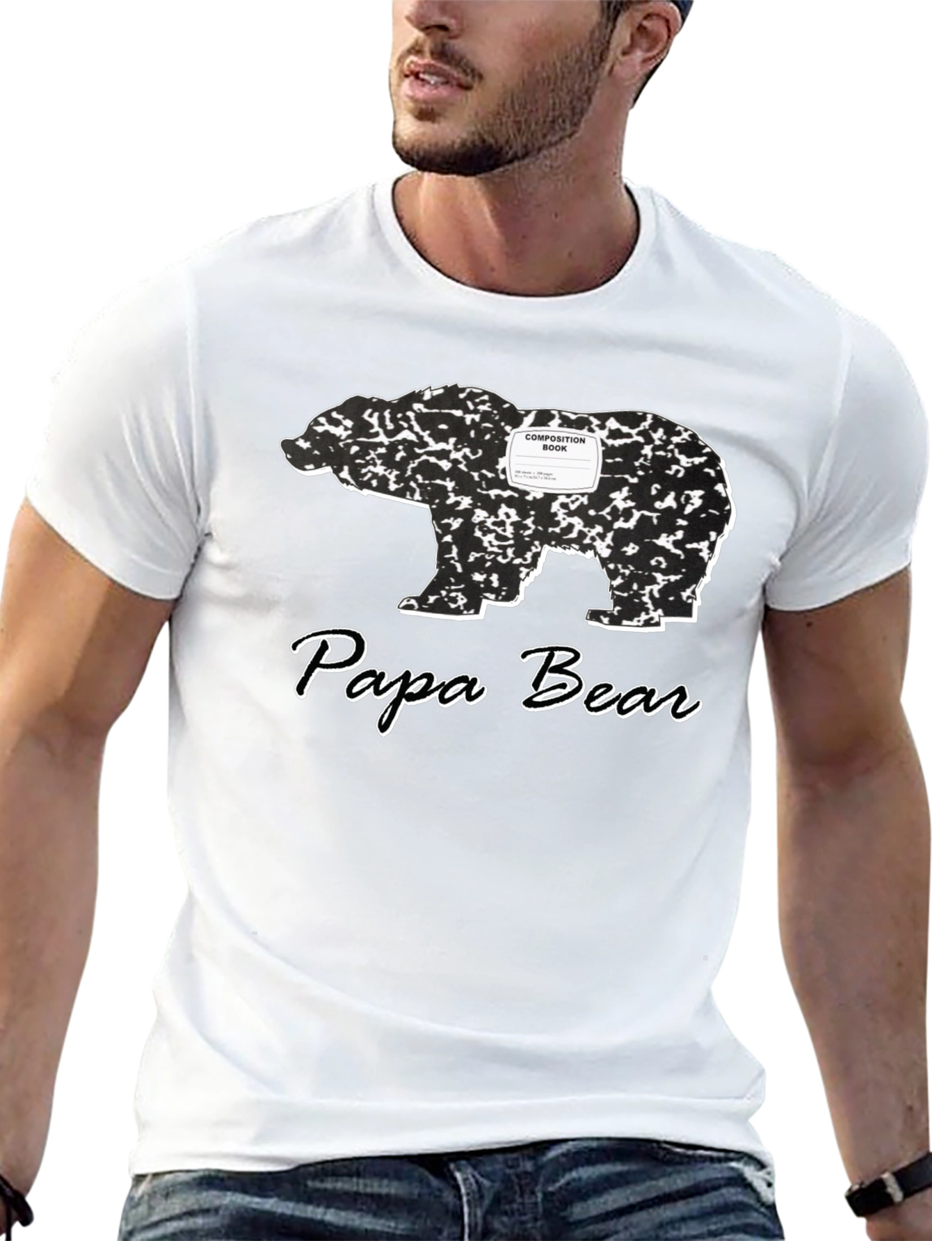 Papa Bear Composition Book T-Shirt