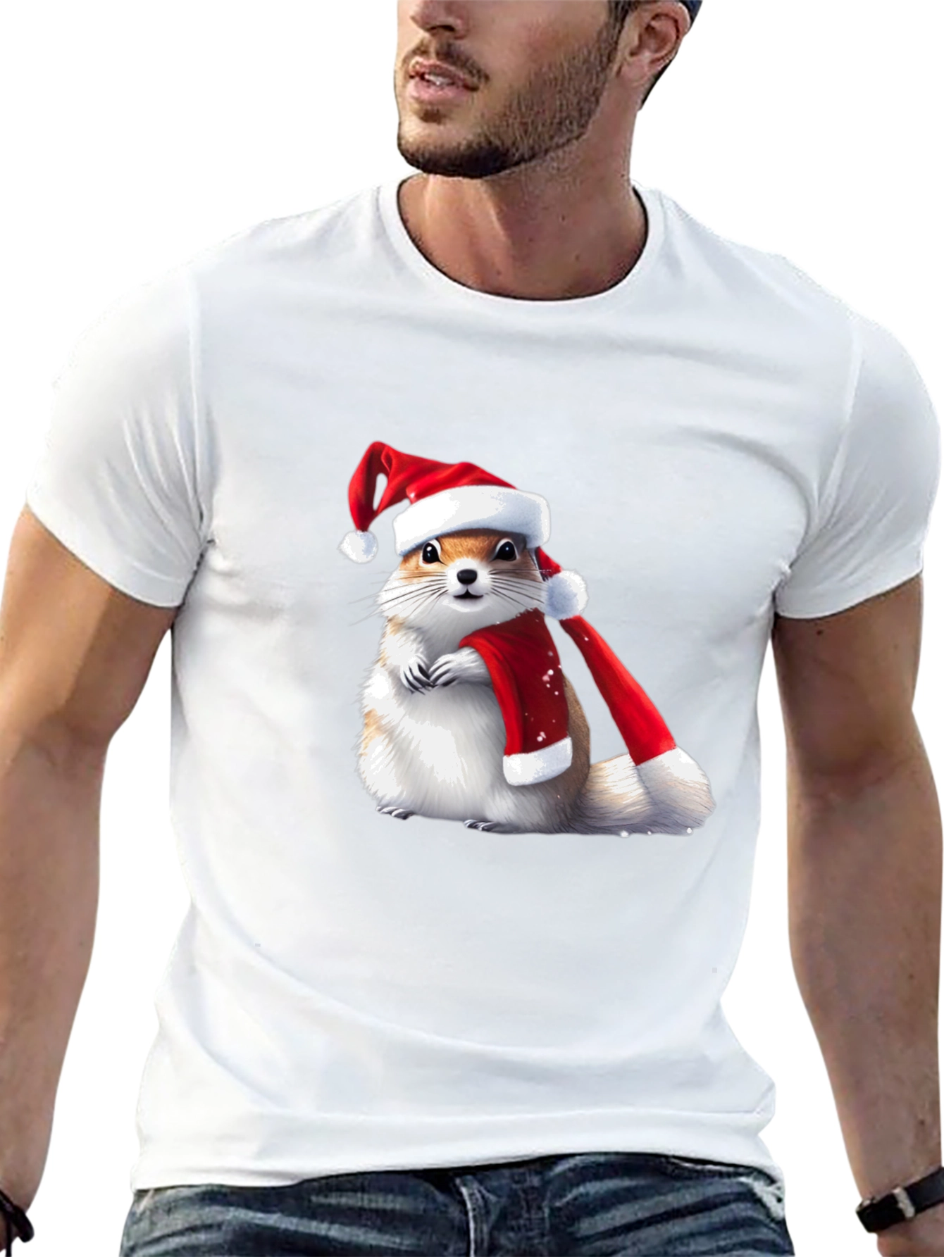 Festive Squirrel Holiday T-Shirt