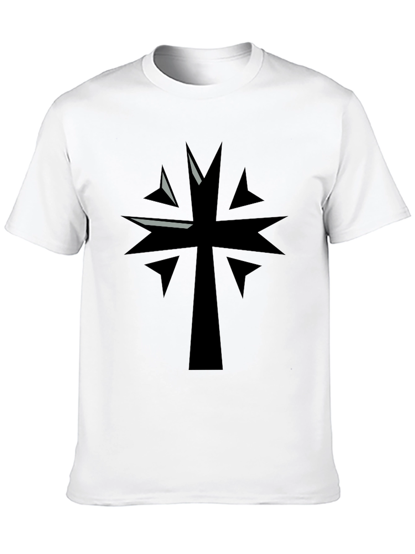 Edgy Graphic Tee - Black Cross Design