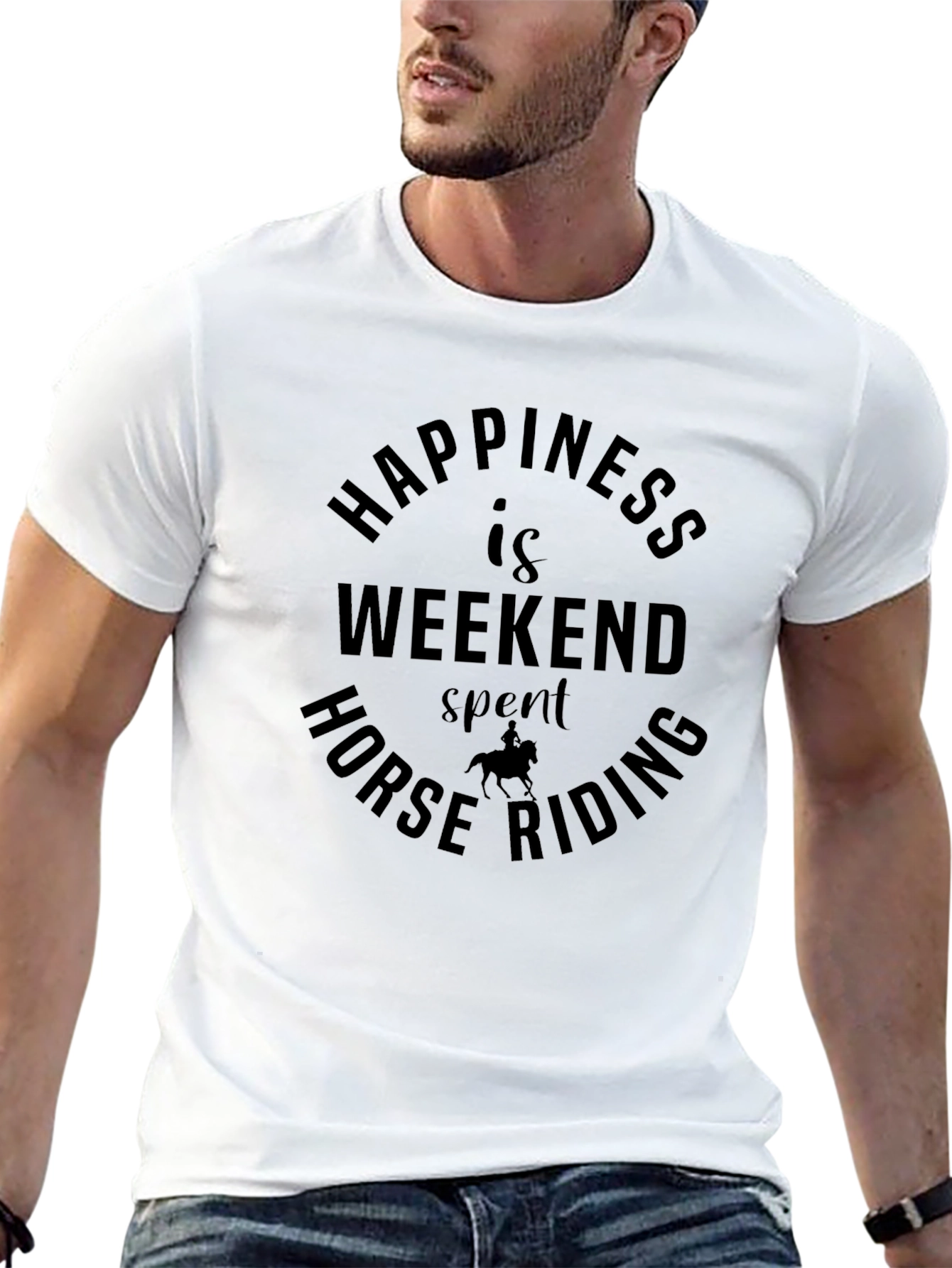 Horse Riding Weekend Happiness Graphic Tee