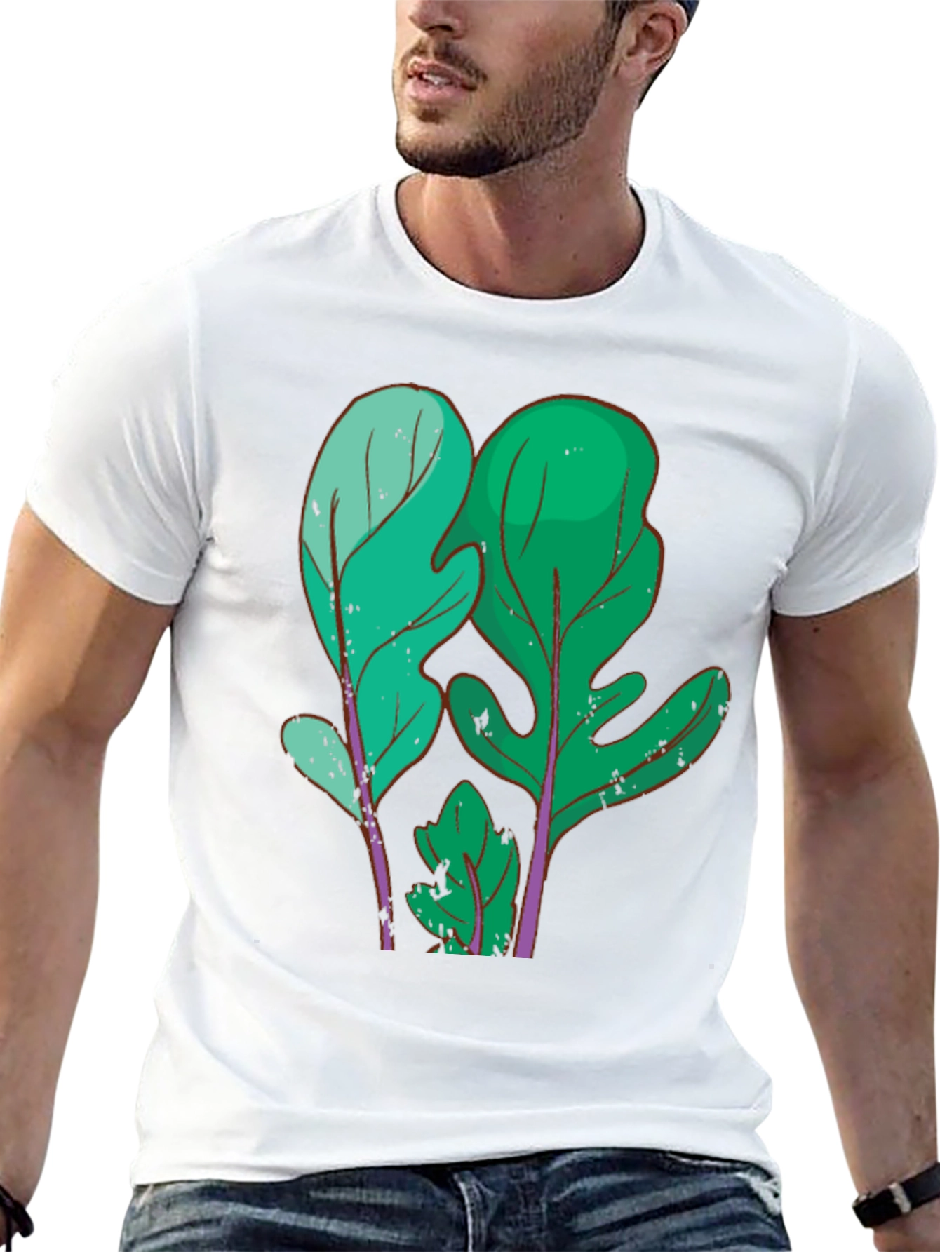 Leaf Graphic Tee - Unique Plant Design