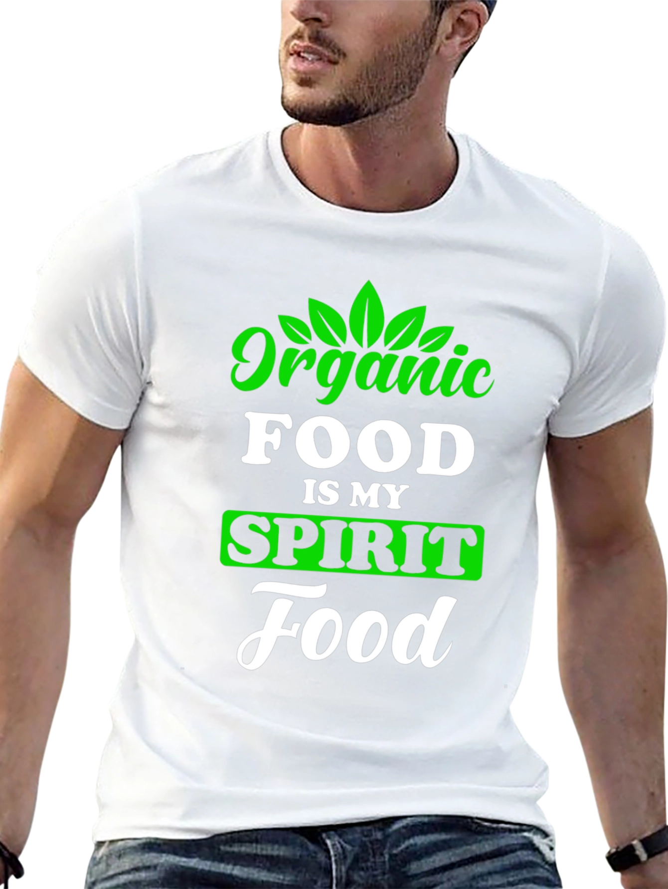 Organic Food Spirit Foodie Black Graphic T-Shirt